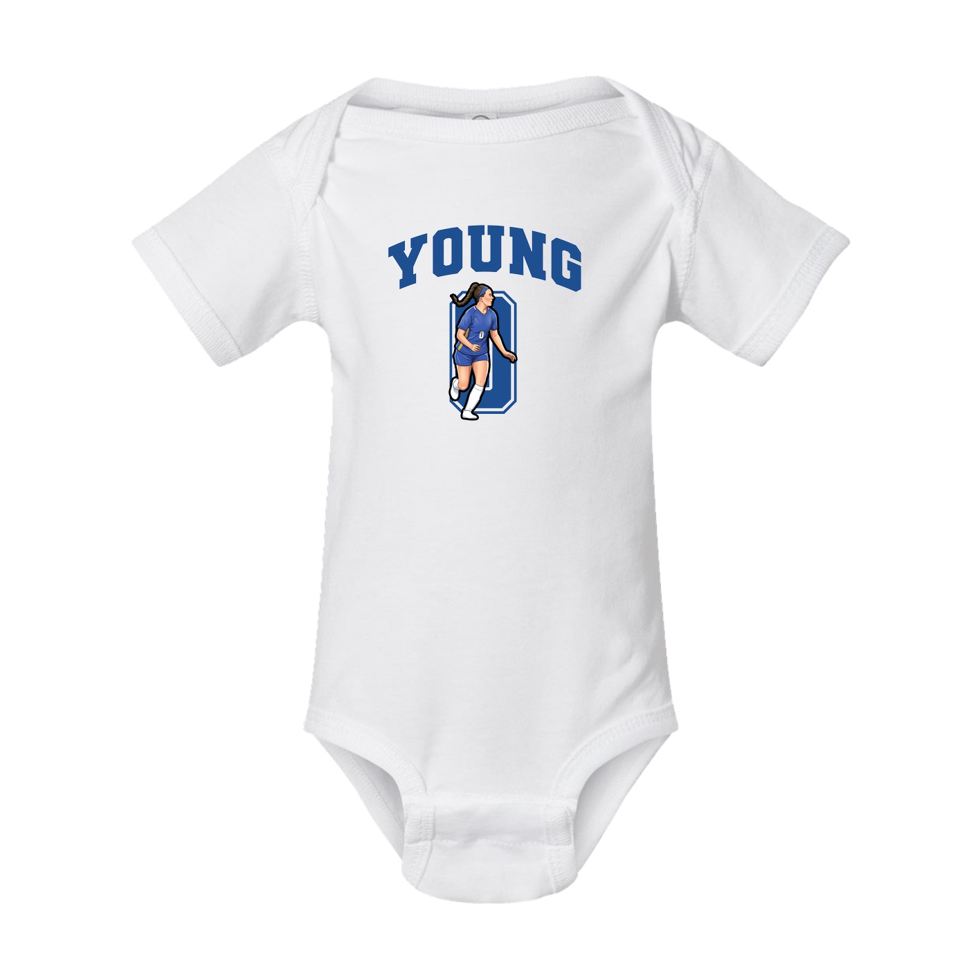 Baby Onesie — Number in White