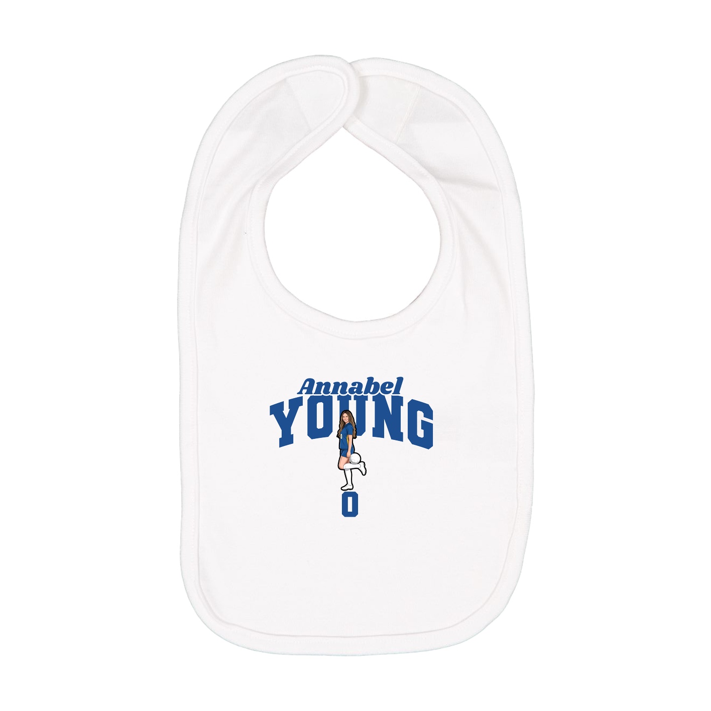 Infant Bib — Signature Arch in White