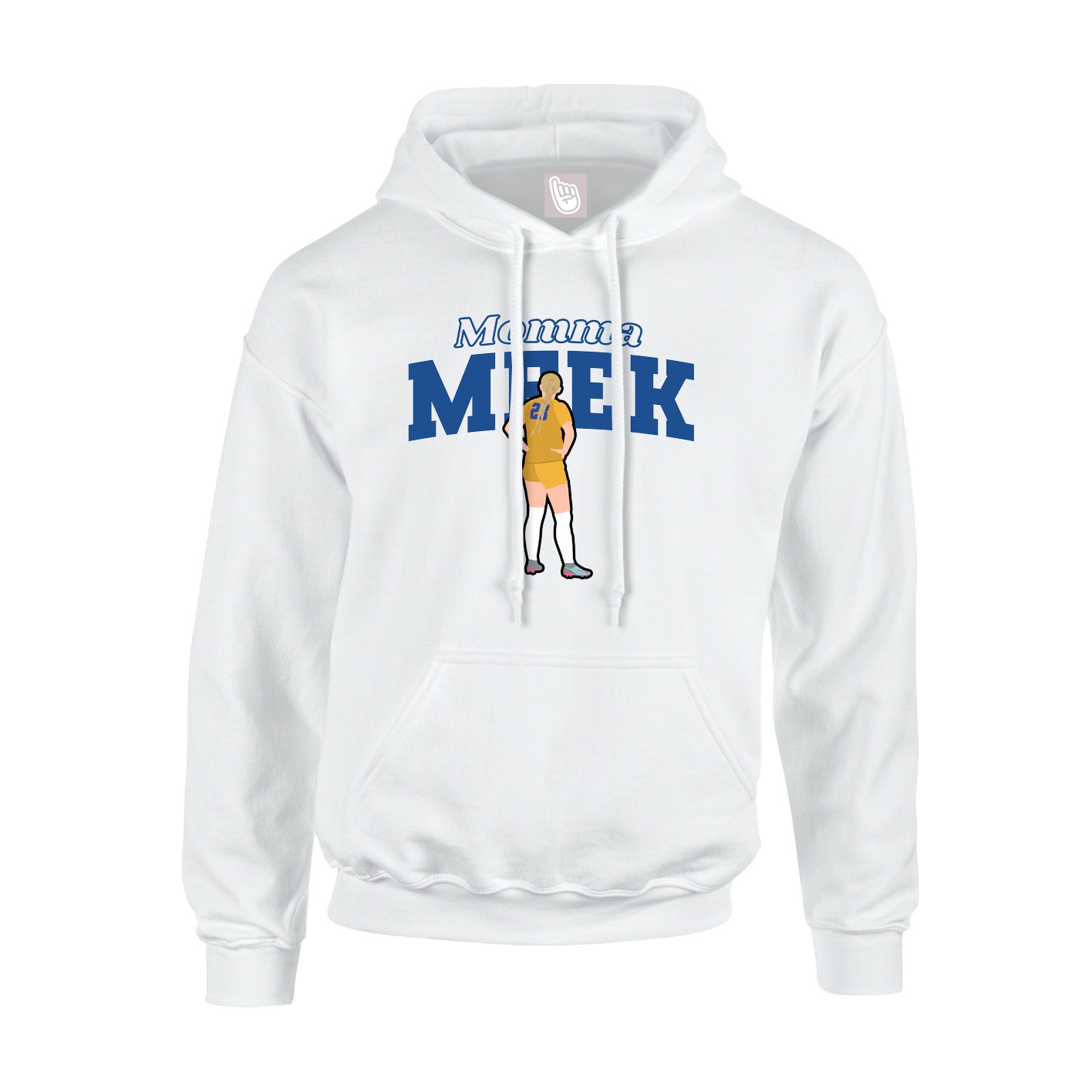 Youth Hoodie — Mothers Day Block in White