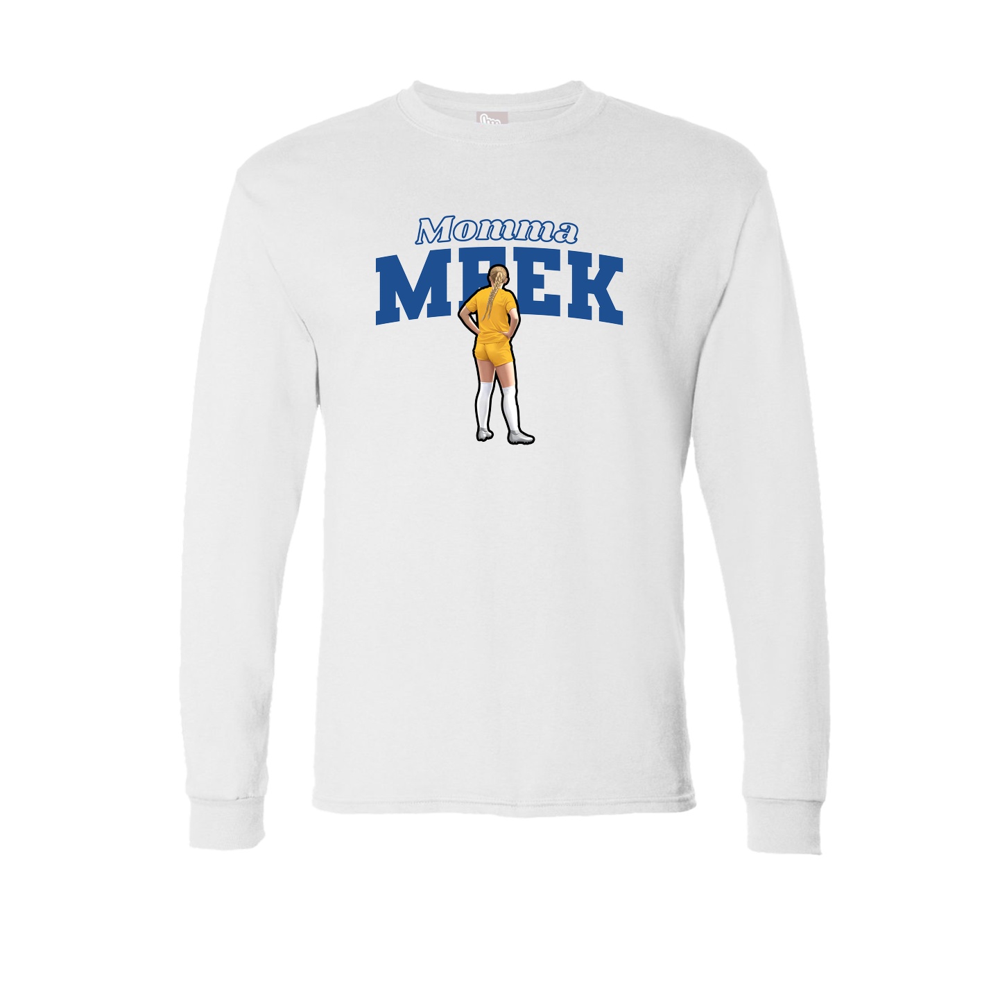 Long Sleeve Tee — Mothers Day Block in White
