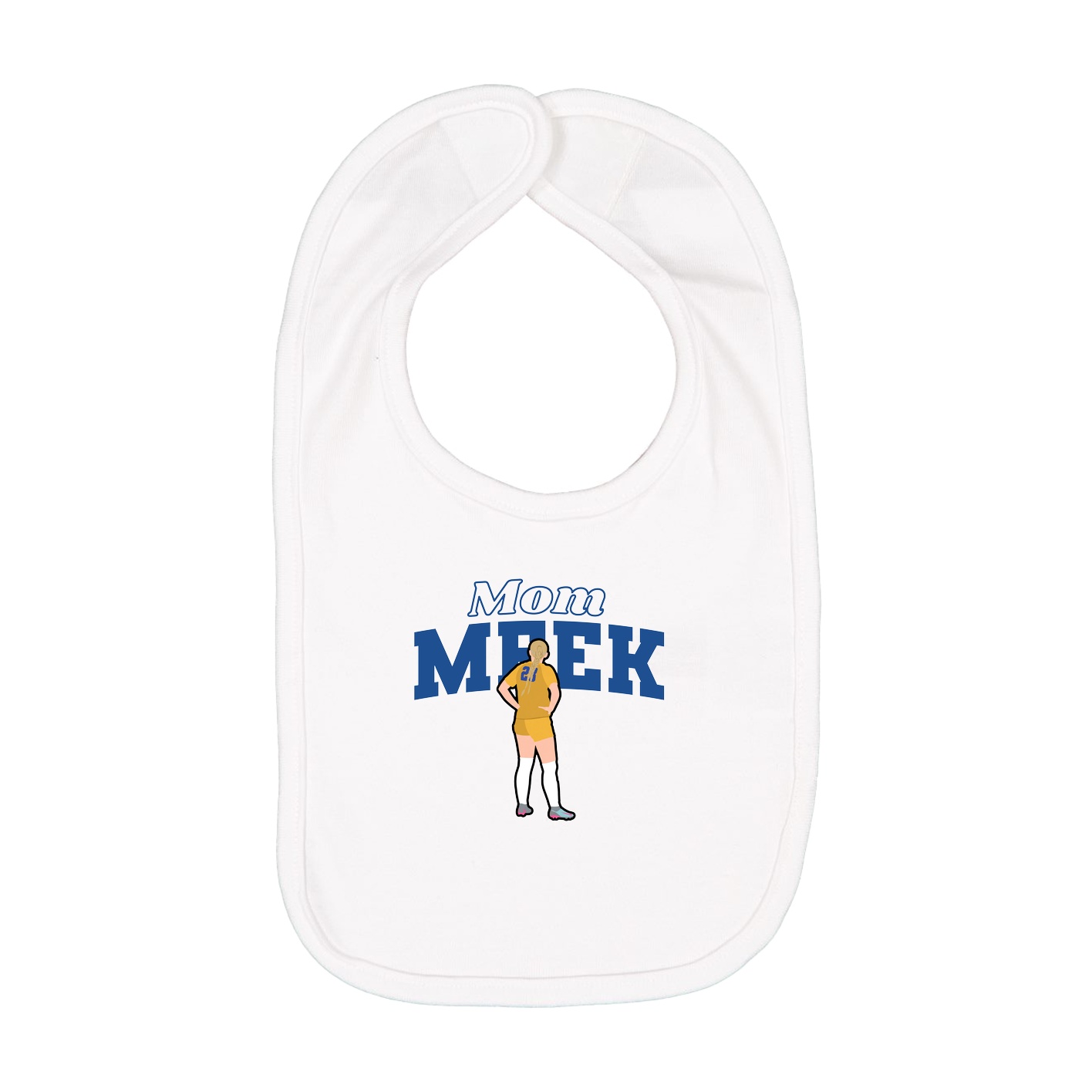 Infant Bib — Mothers Day Block in White