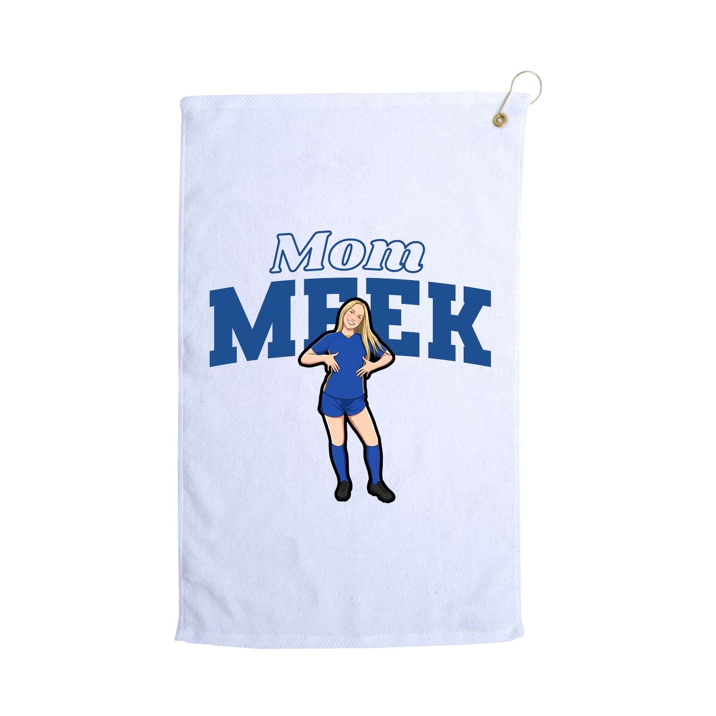 Golf Towel — Mothers Day Block in White