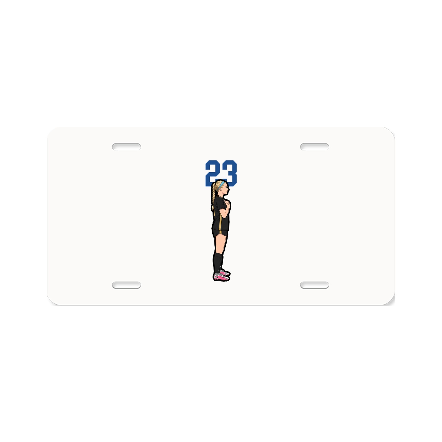 License Plate — Number Top in Classic