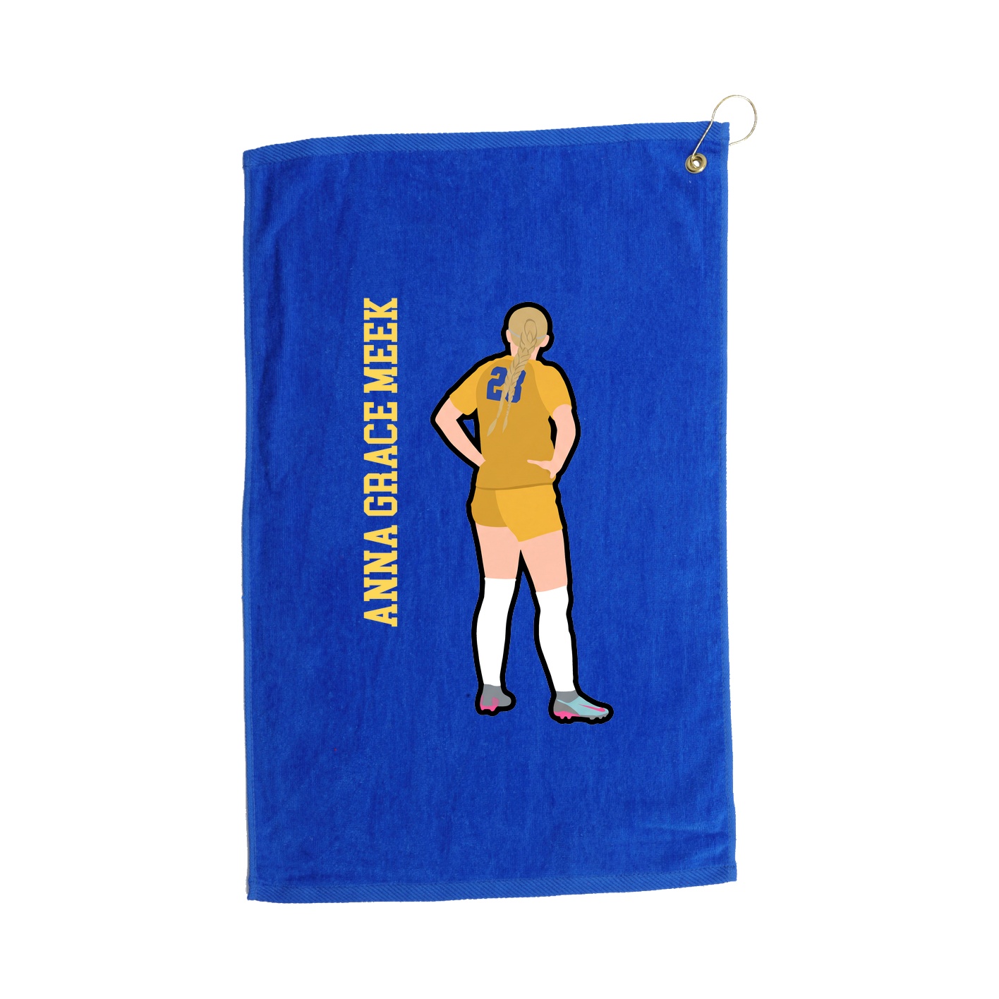Golf Towel — Name Vertical in Royal