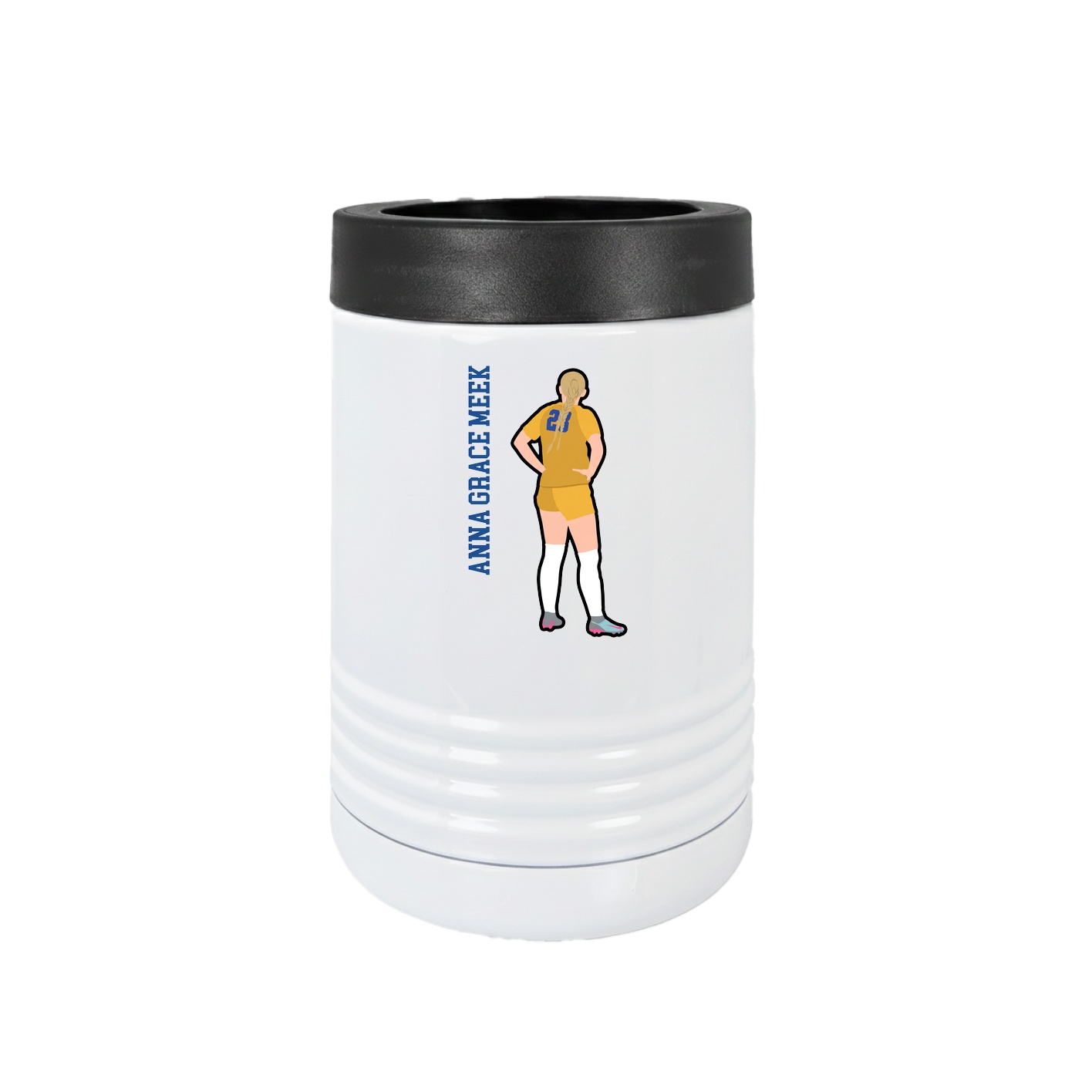 Beverage Holder — Name Vertical in White