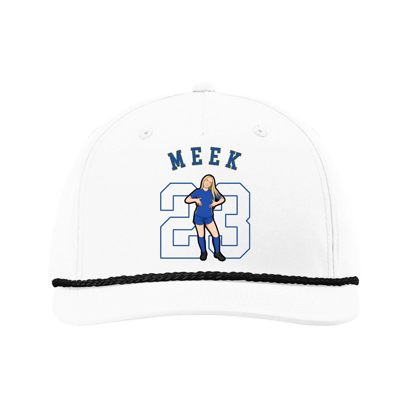 Five-Panel Classic Rope Cap — Shirsey Arch in White