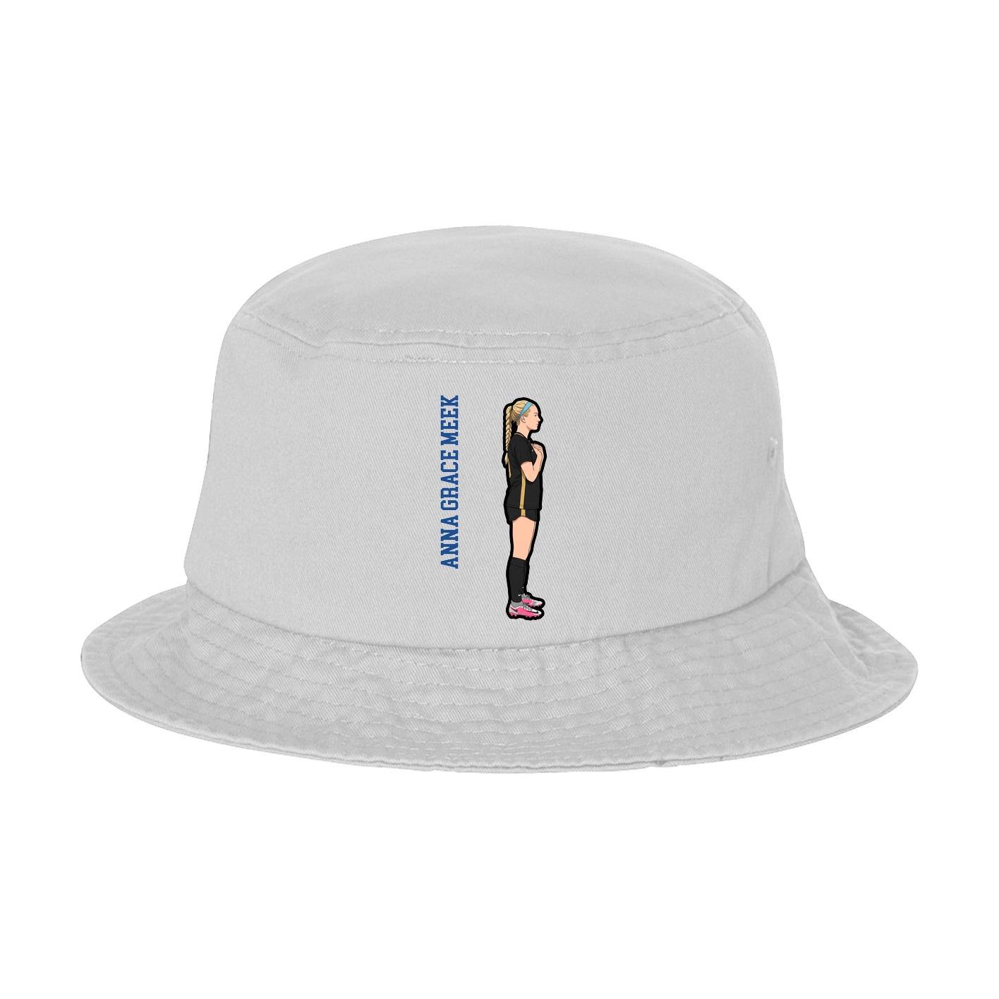 Bucket Cap — Name Vertical in White