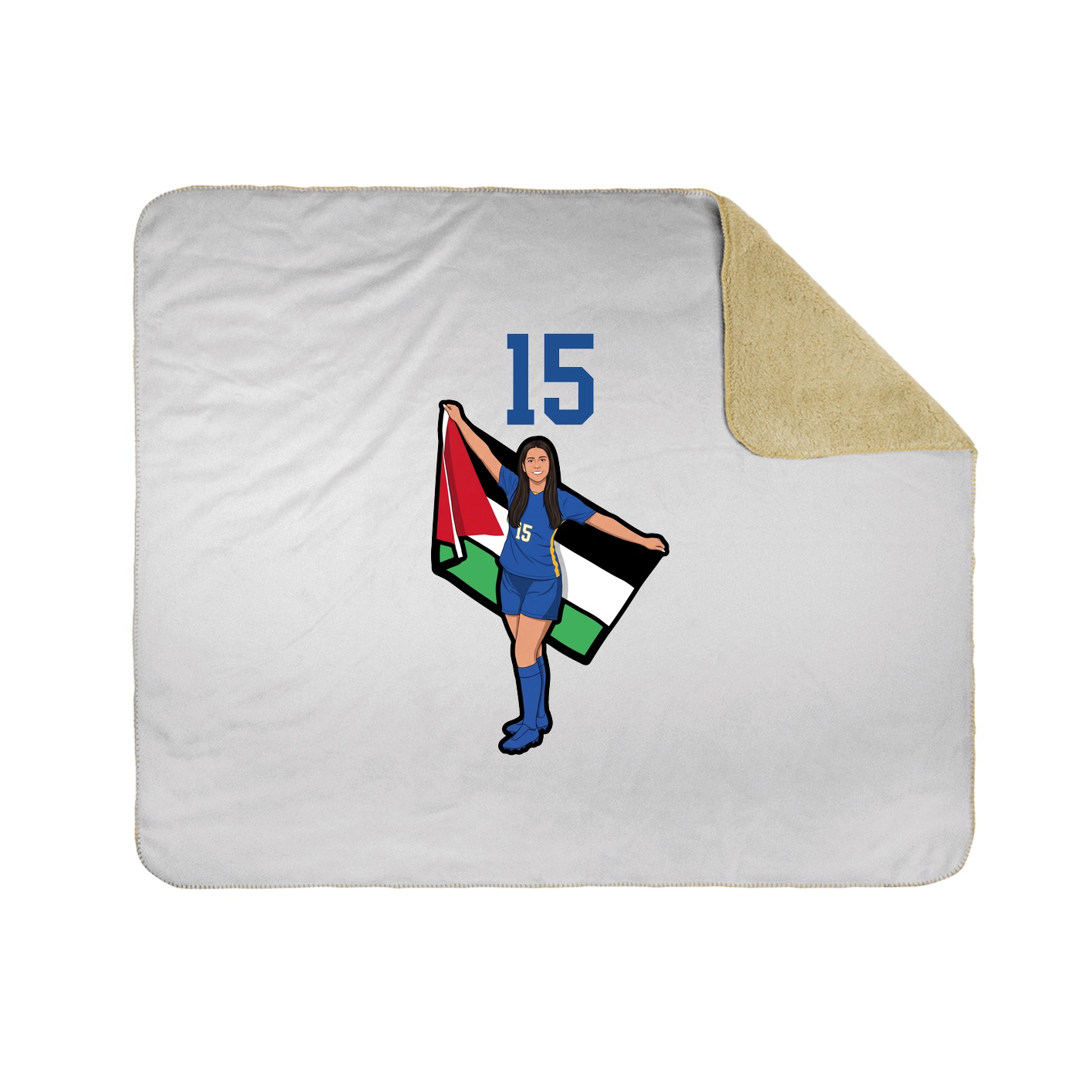 Throw Blanket — Number Top in White