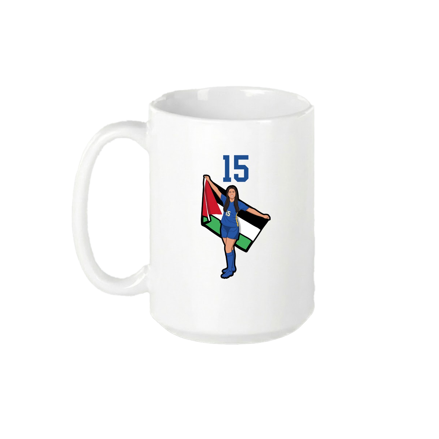 15oz Coffee Mug — Number Top in White