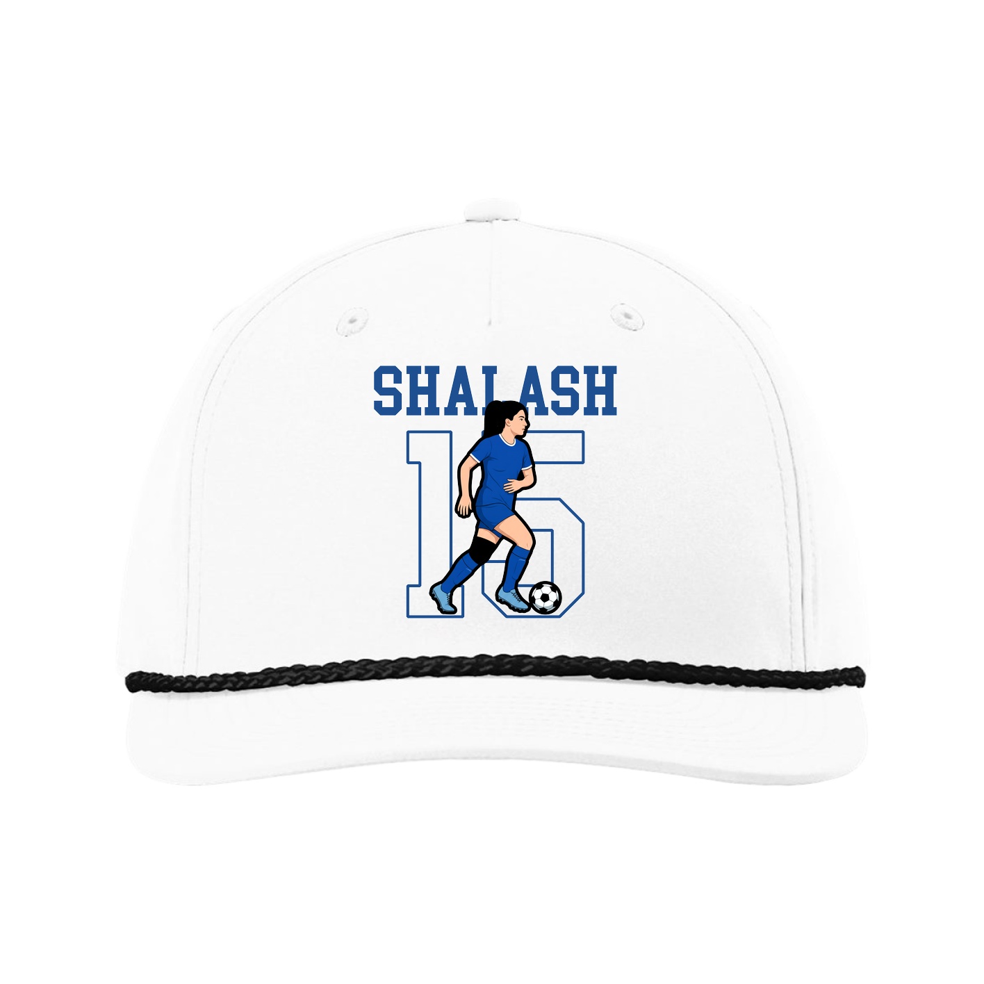 Five-Panel Classic Rope Cap — Shirsey in White