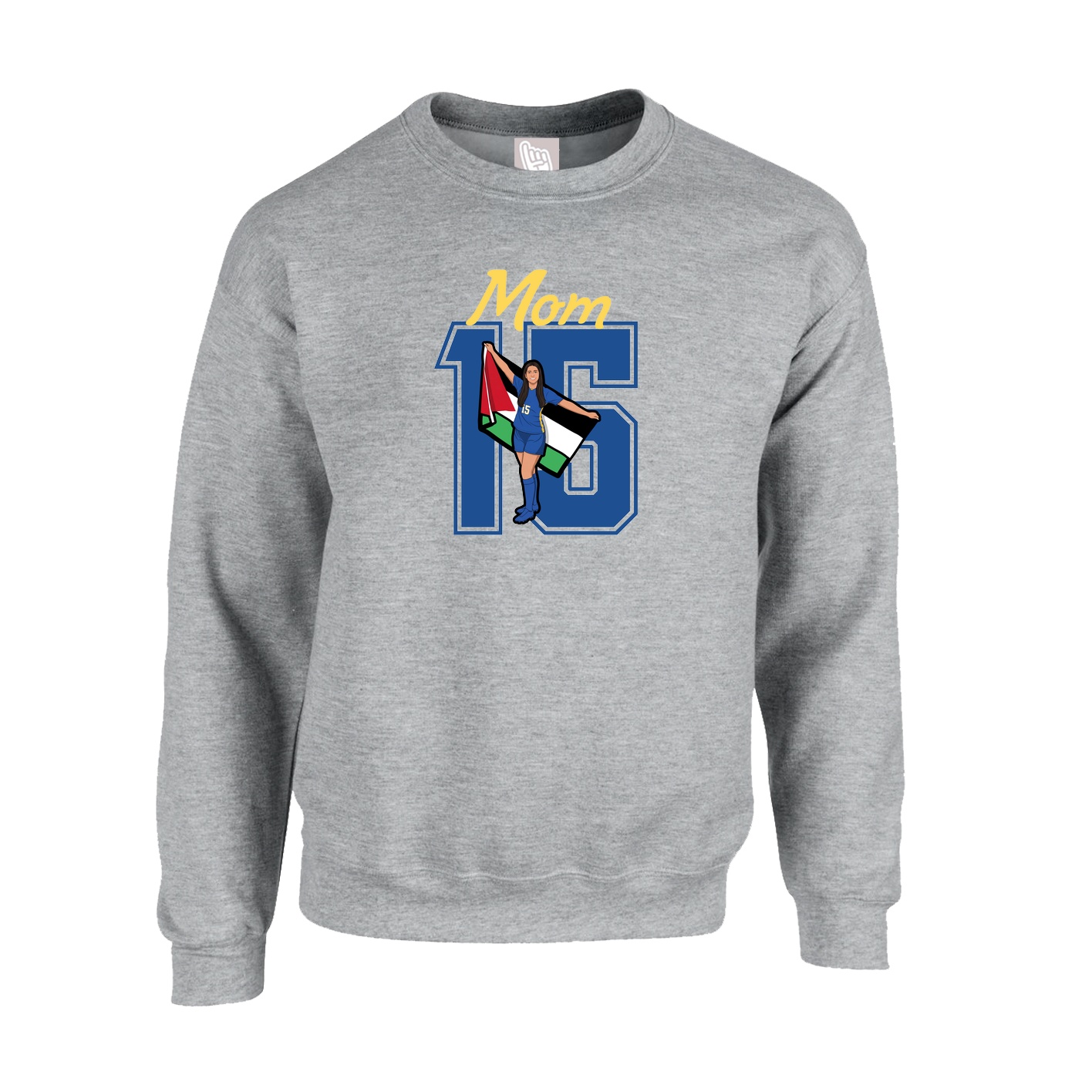 Fleece Crew — Mothers Day Shirsey in Grey