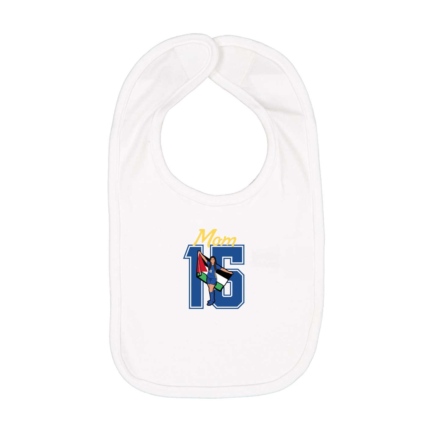 Infant Bib — Mothers Day Shirsey in White