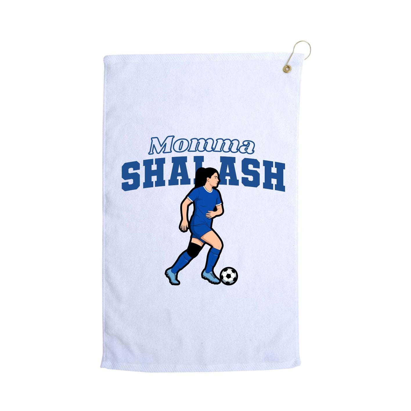Golf Towel — Mothers Day Block in White