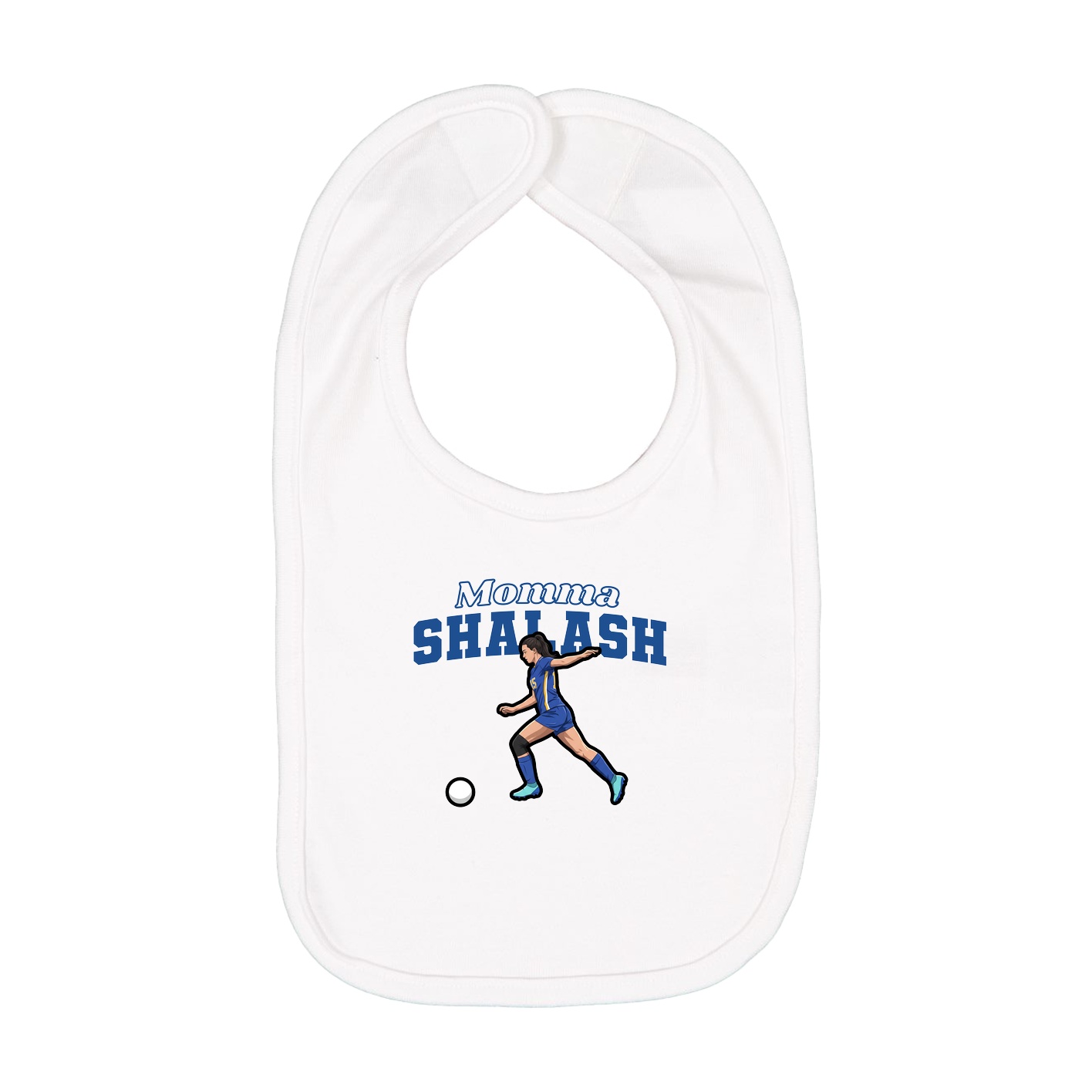 Infant Bib — Mothers Day Block in White