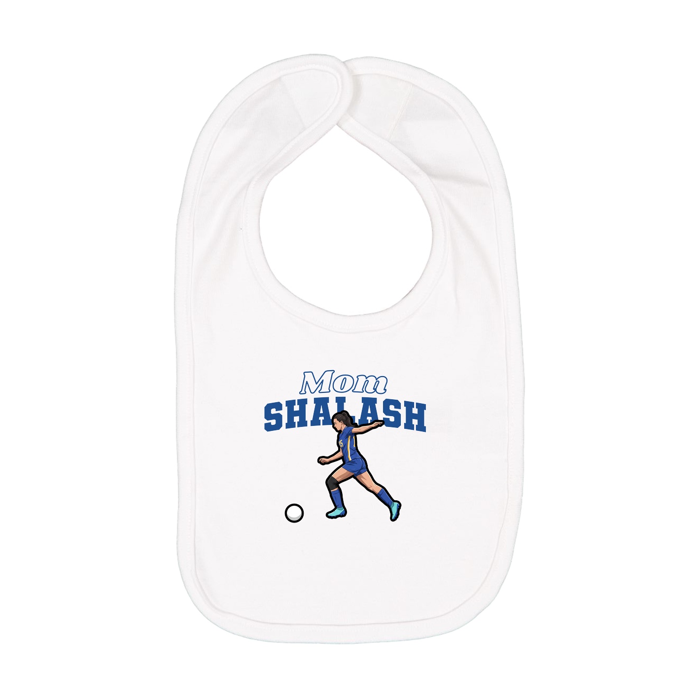 Infant Bib — Mothers Day Block in White