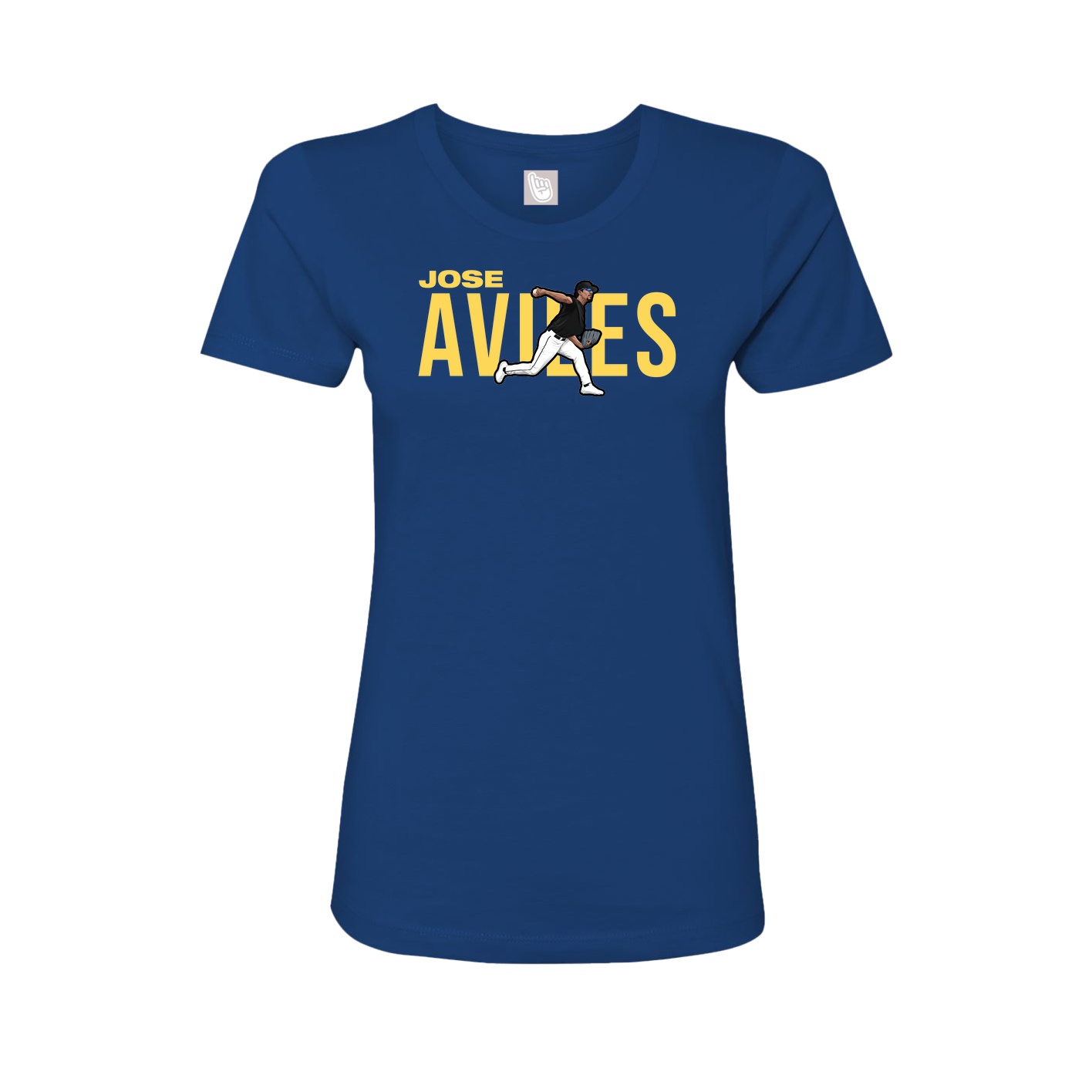 Fitted Women's Tee — Player Name in Royal