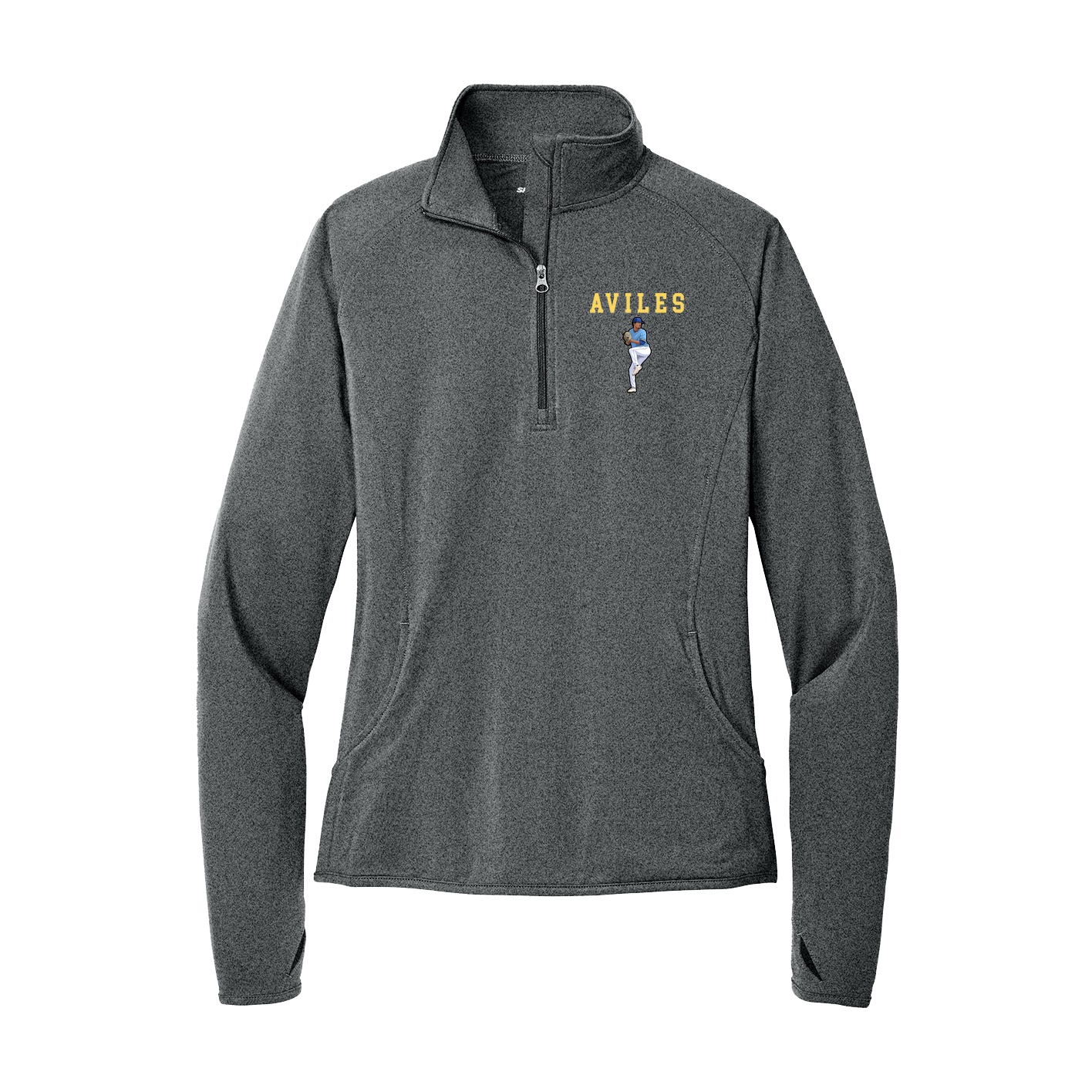 Women's Q-Zip Pullover — Shirsey in Grey