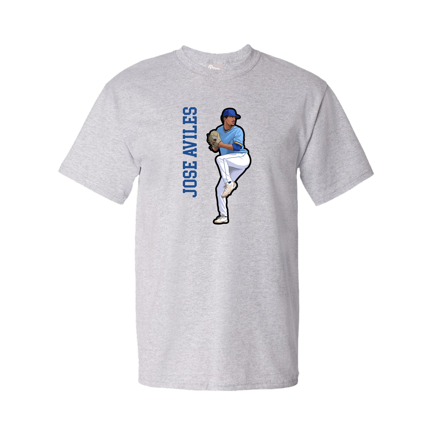 Tee — Name Vertical in Grey