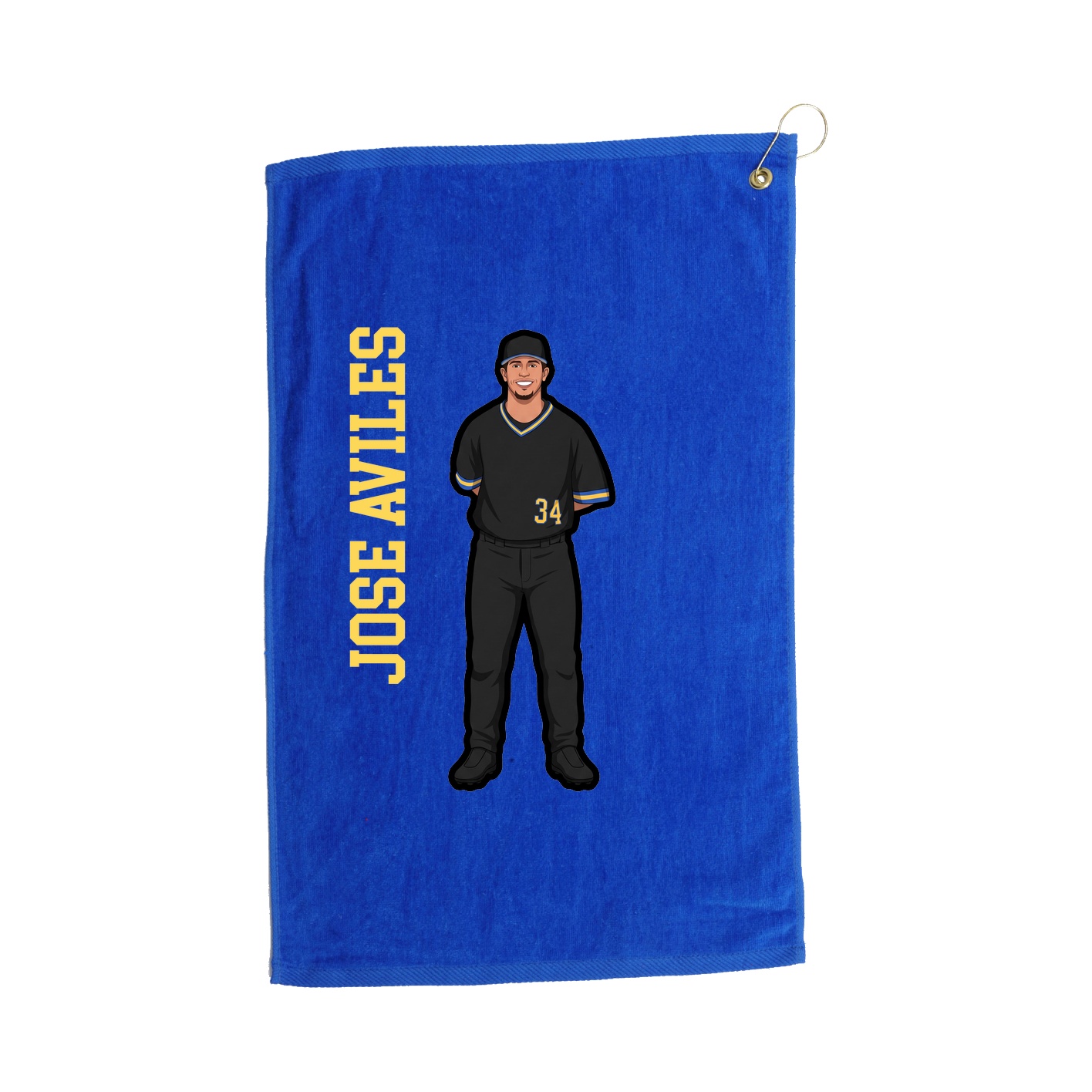 Golf Towel — Name Vertical in Royal