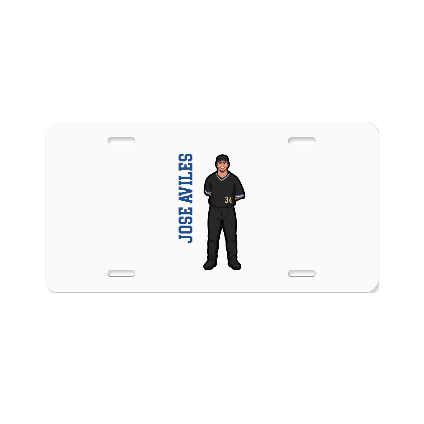 License Plate — Name Vertical in Classic