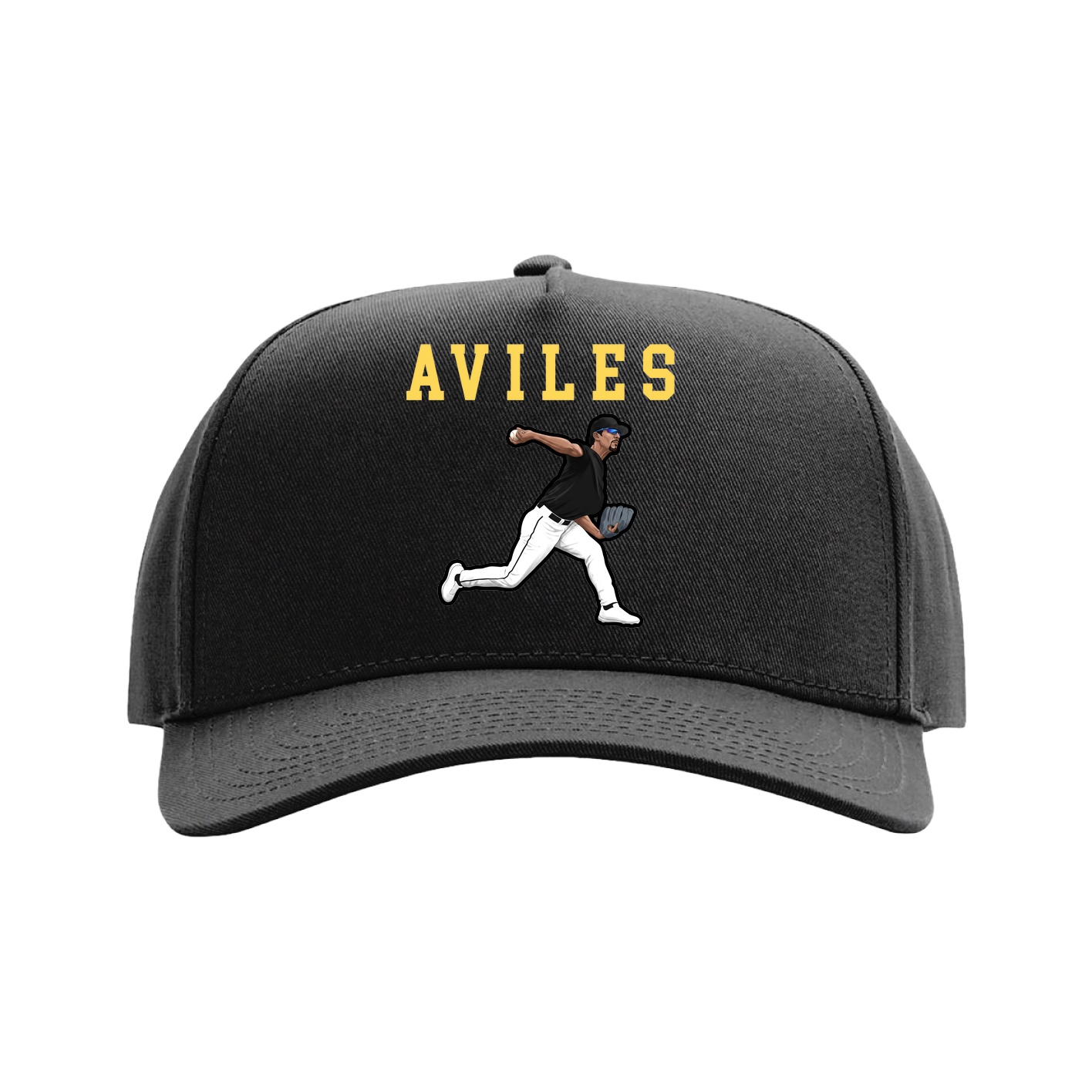 Full Fabric Five-Panel Champ Cap — Shirsey in Black