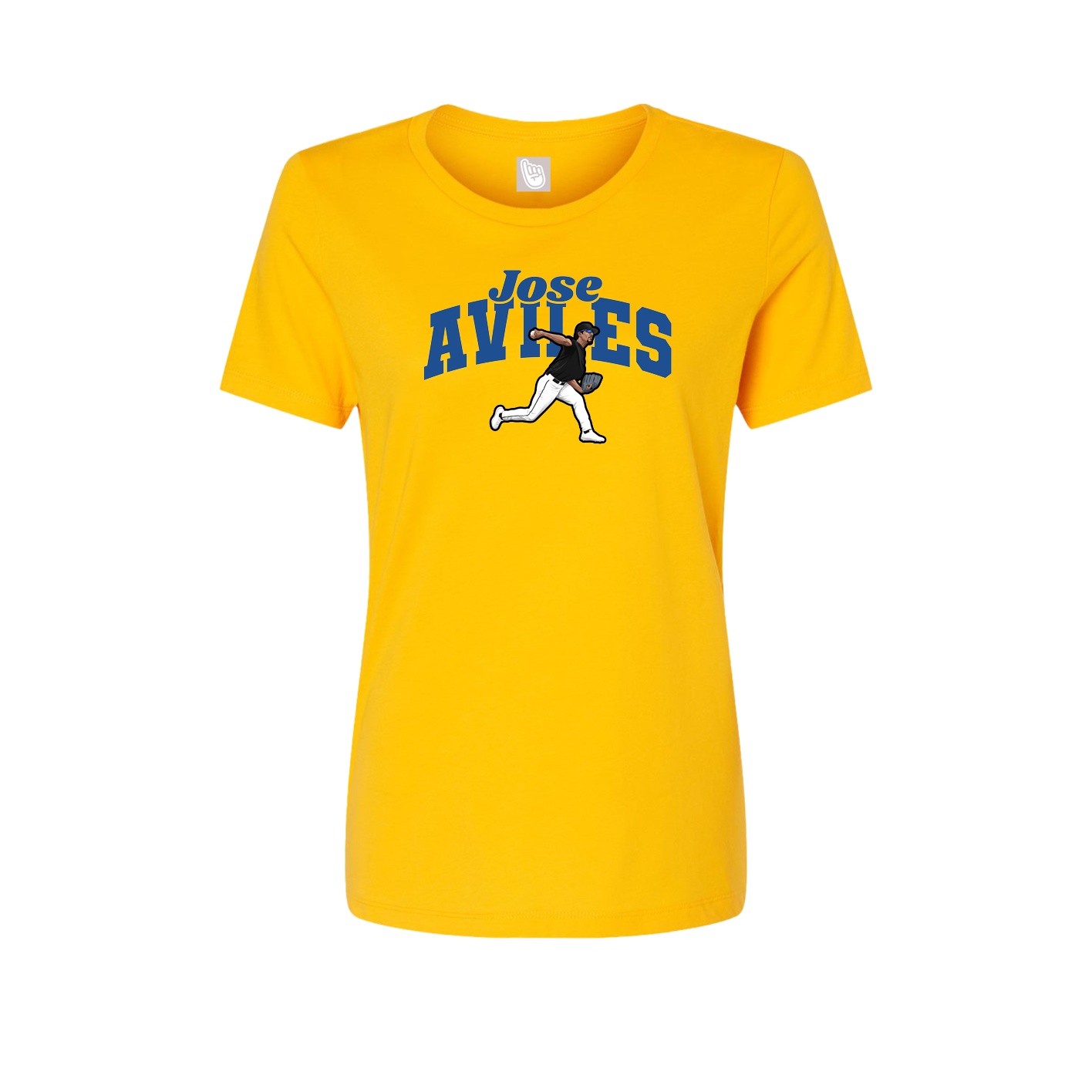 Fitted Women's Tee — Signature Arch in Gold