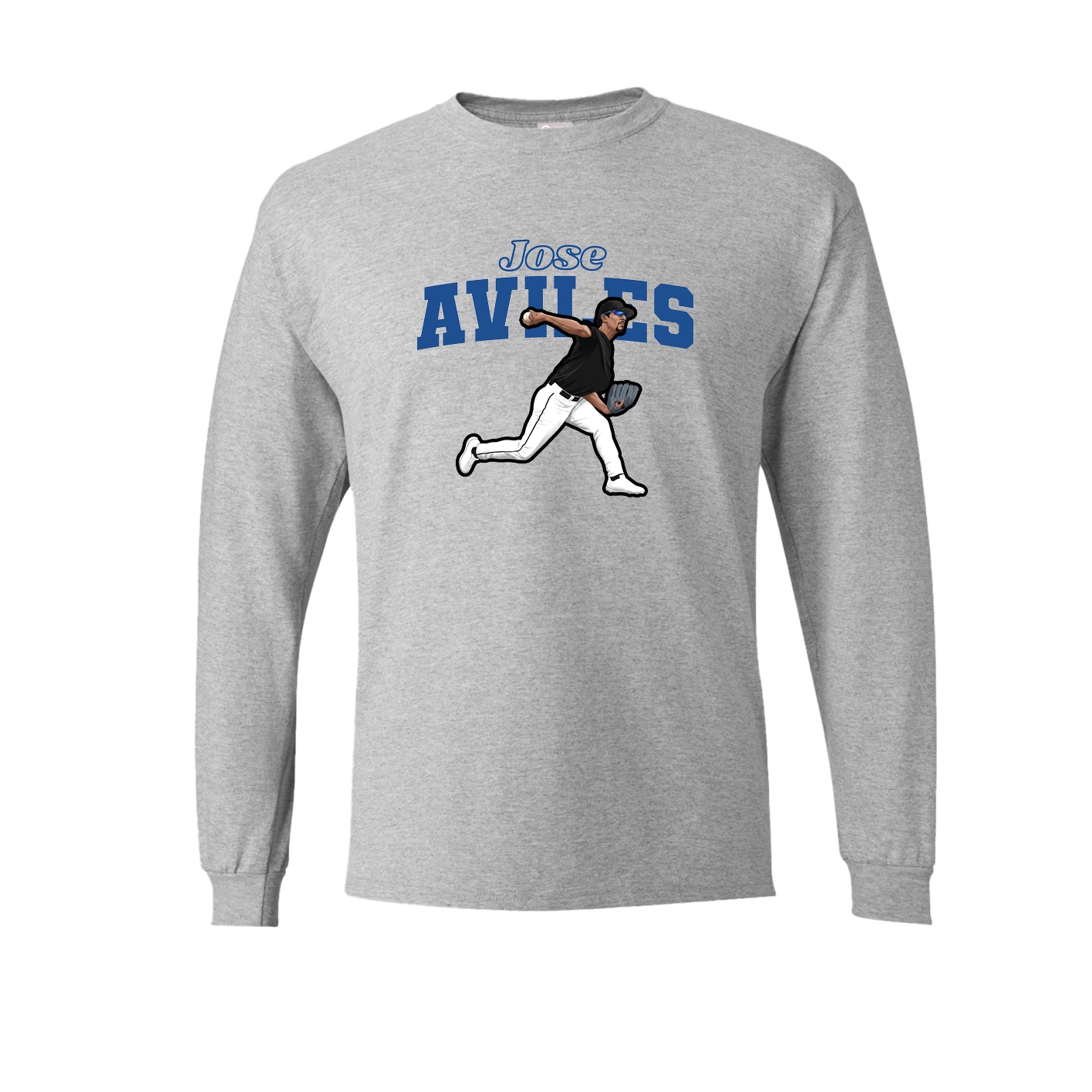 Long Sleeve Tee — Name Arch in Grey