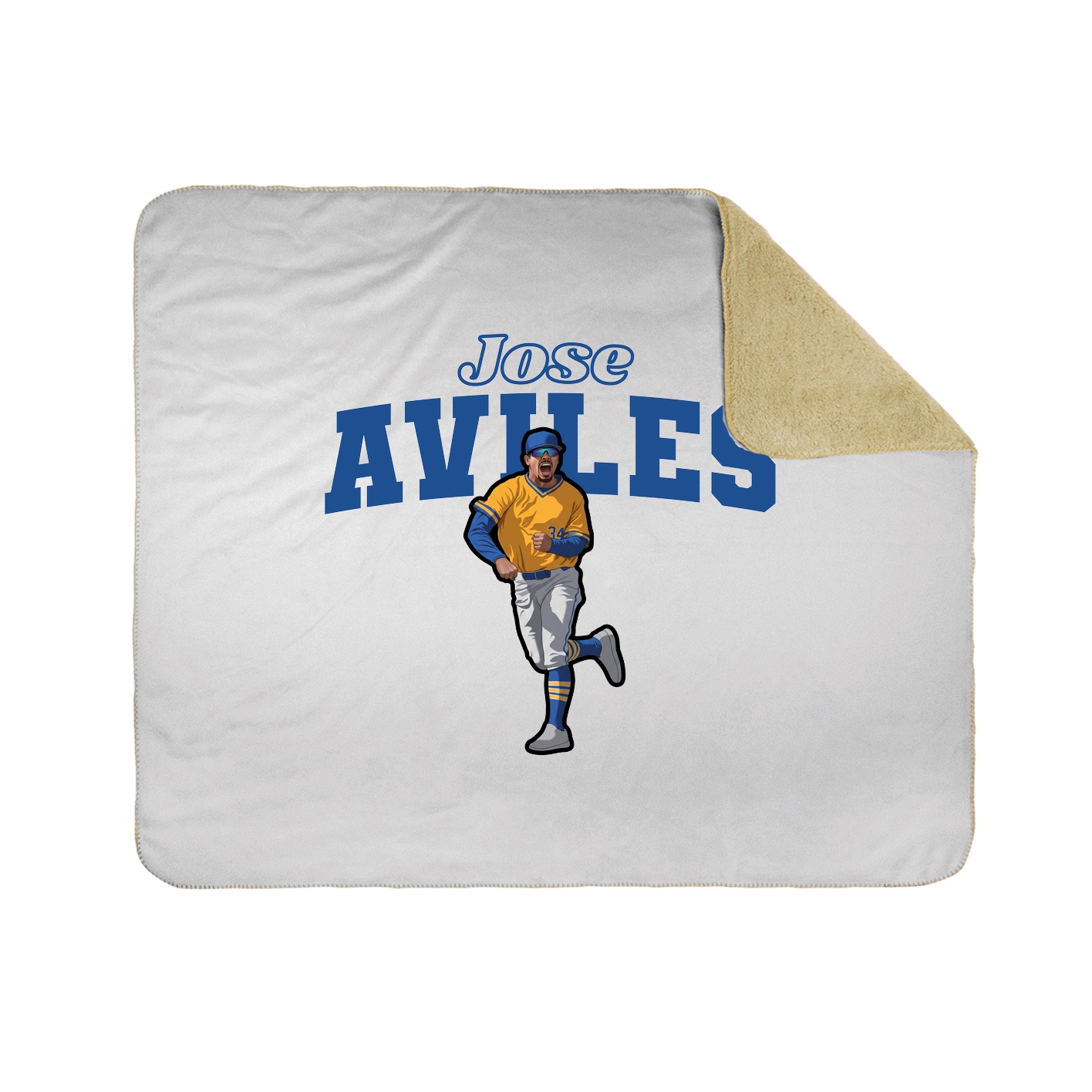 Throw Blanket — Name Arch in White