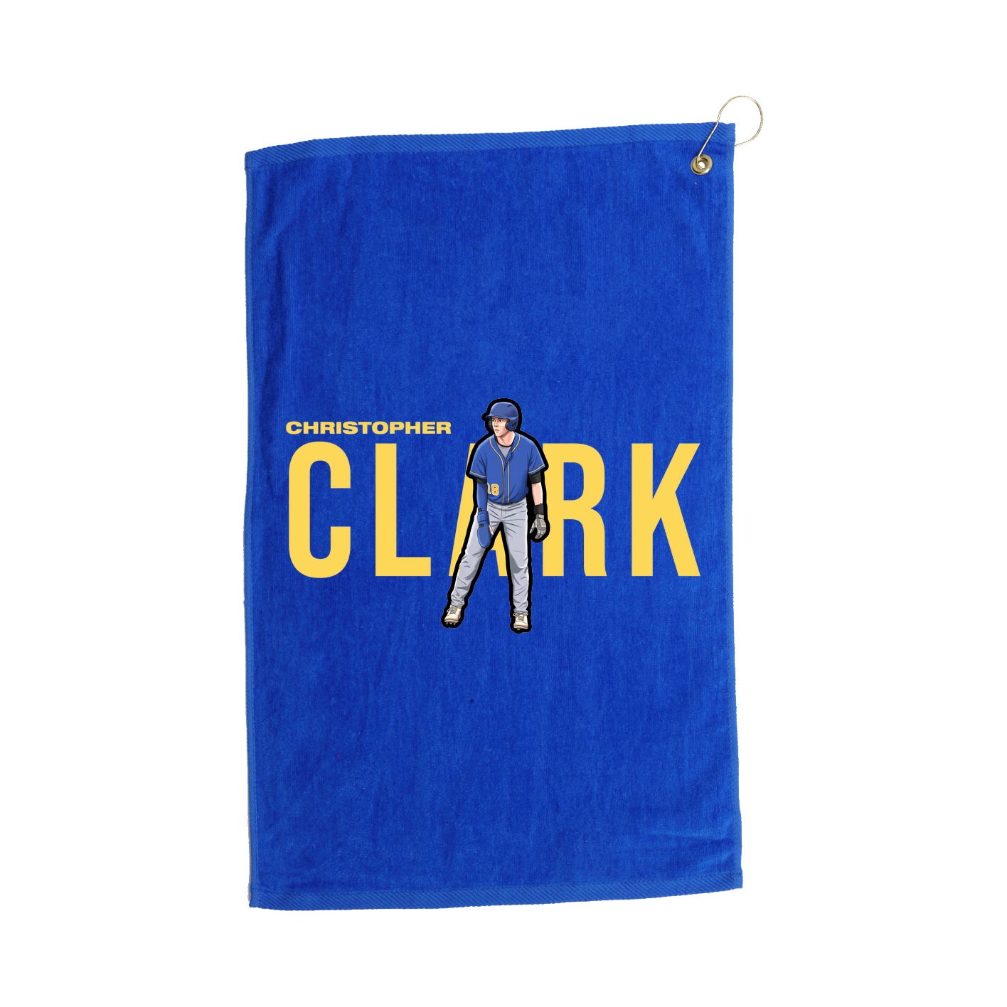 Golf Towel — Player Name in Royal