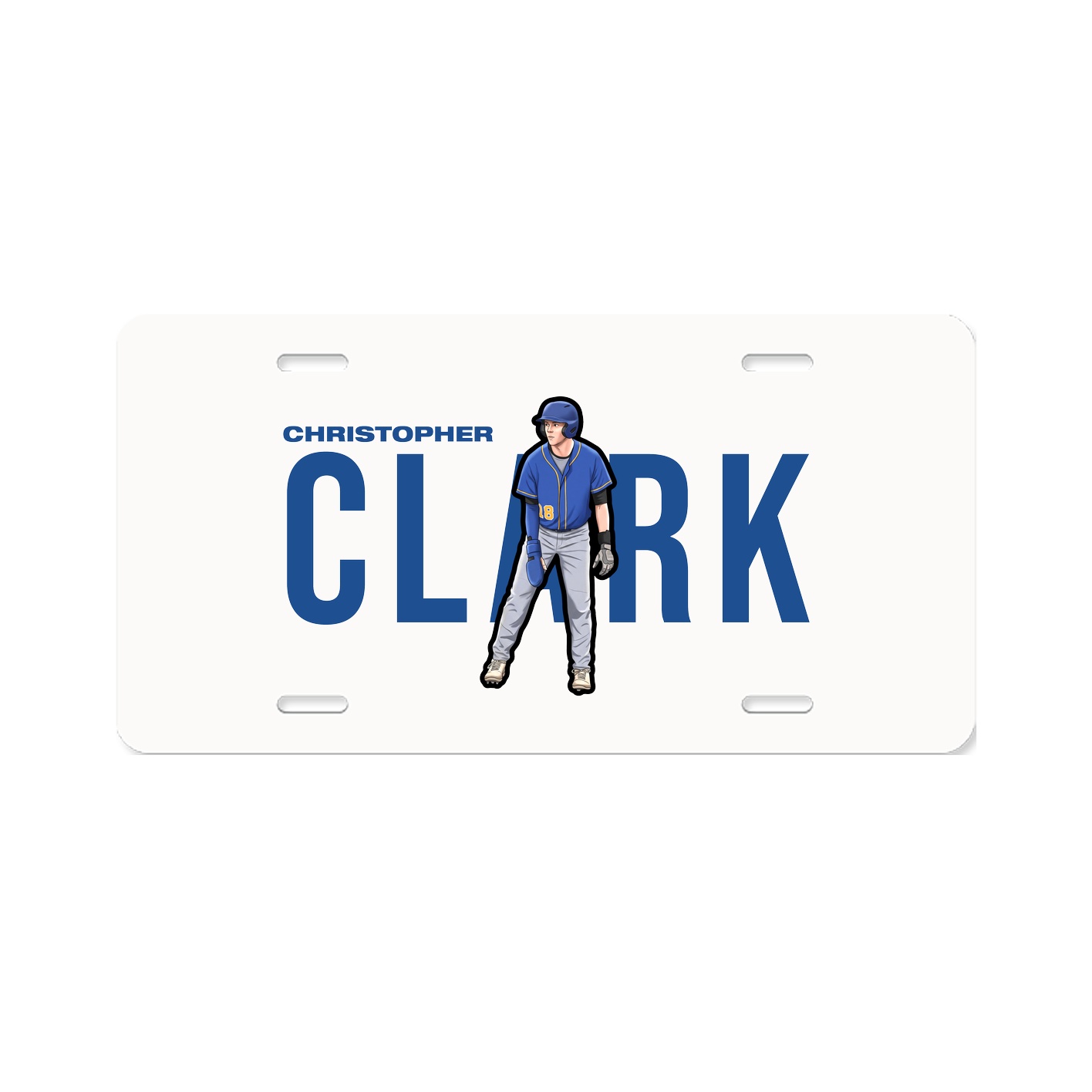License Plate — Player Name in Classic