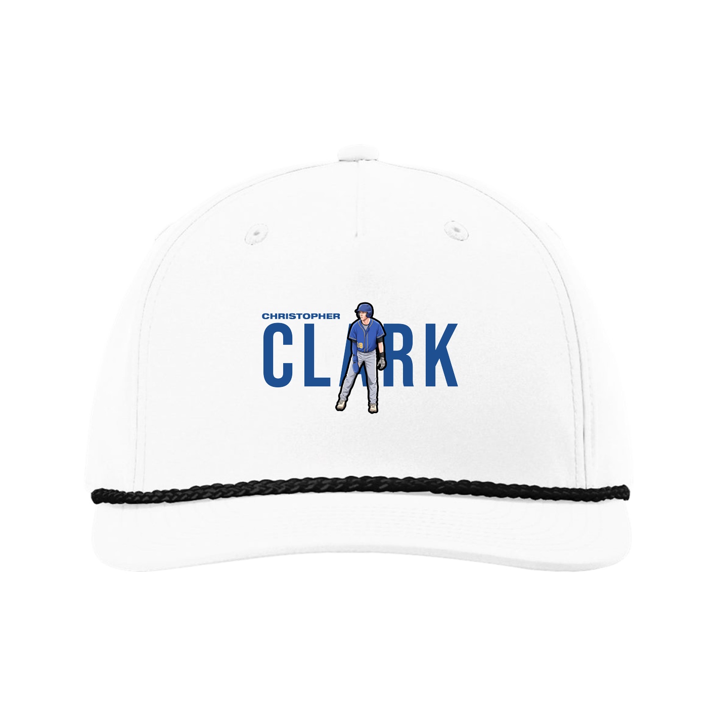 Five-Panel Classic Rope Cap — Player Name in White