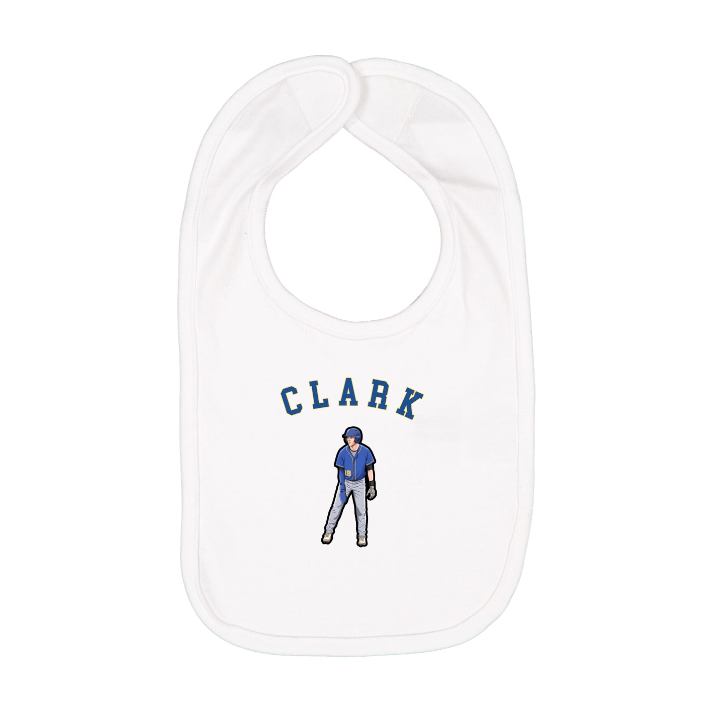 Infant Bib — Shirsey Arch in White