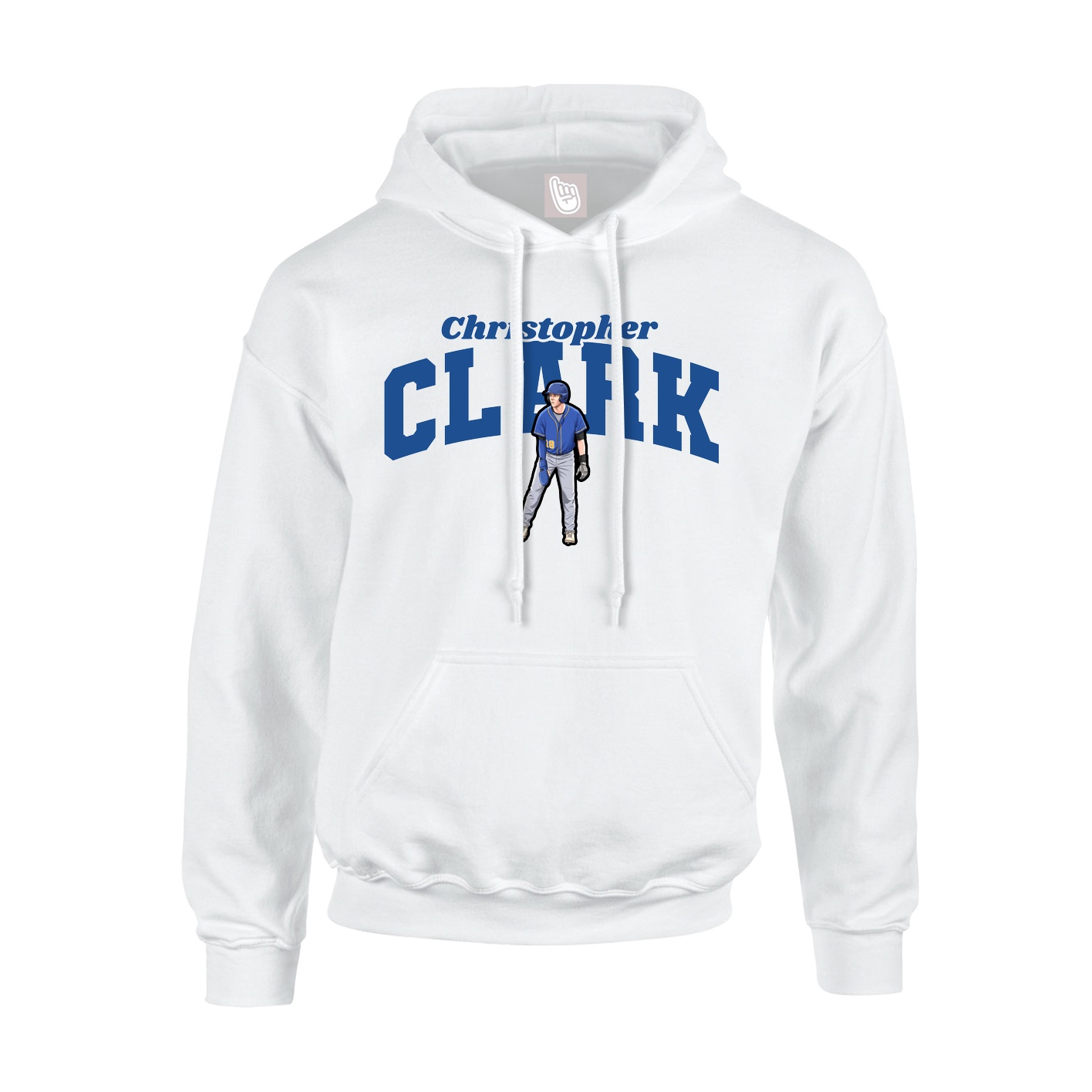 Youth Hoodie — Signature Arch in White