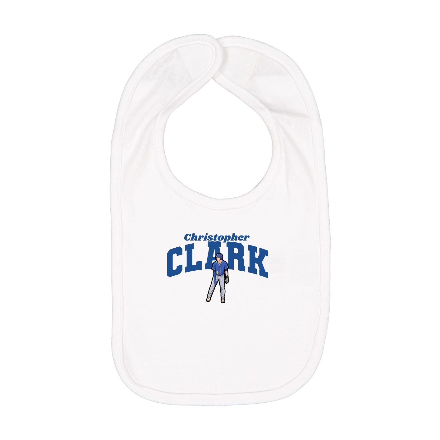 Infant Bib — Signature Arch in White