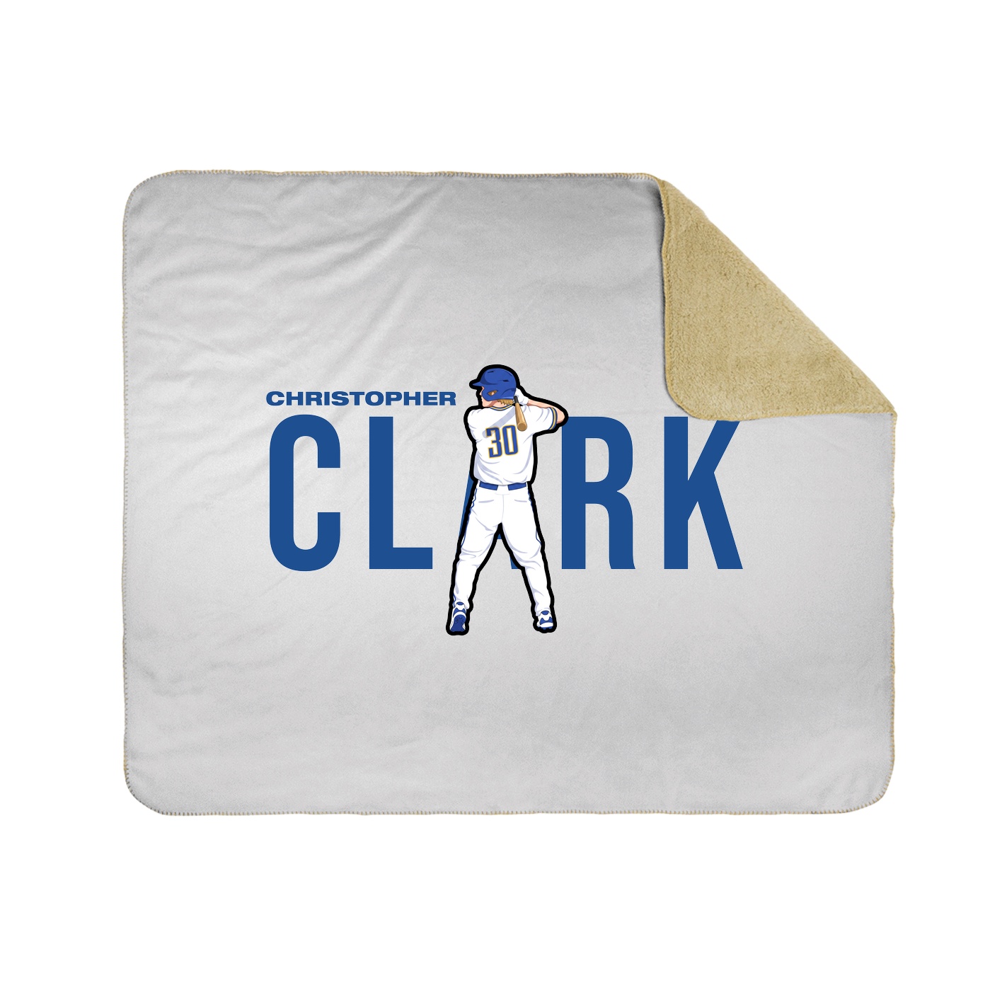 Throw Blanket — Player Name in White