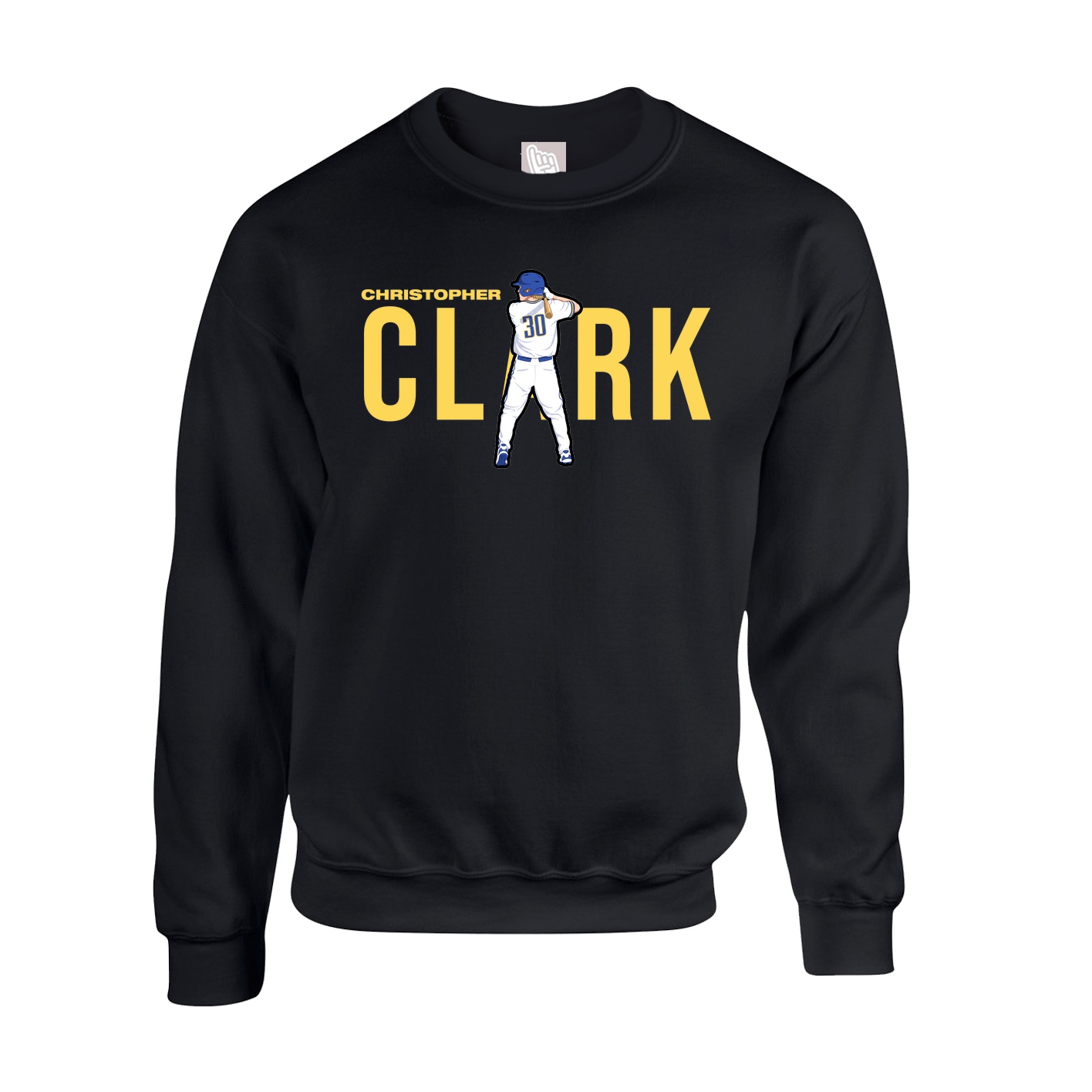 Fleece Crew — Player Name in Black