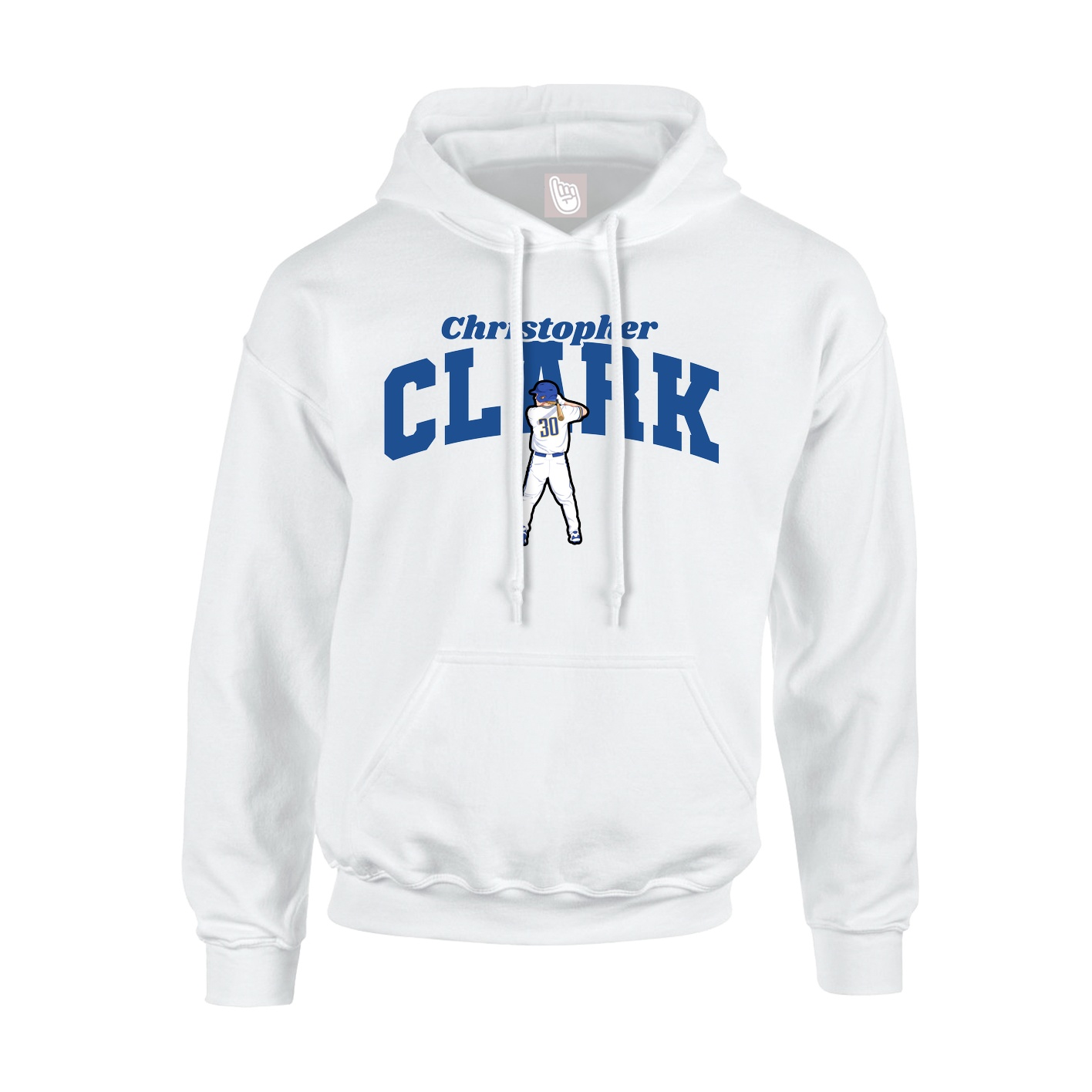 Youth Hoodie — Signature Arch in White