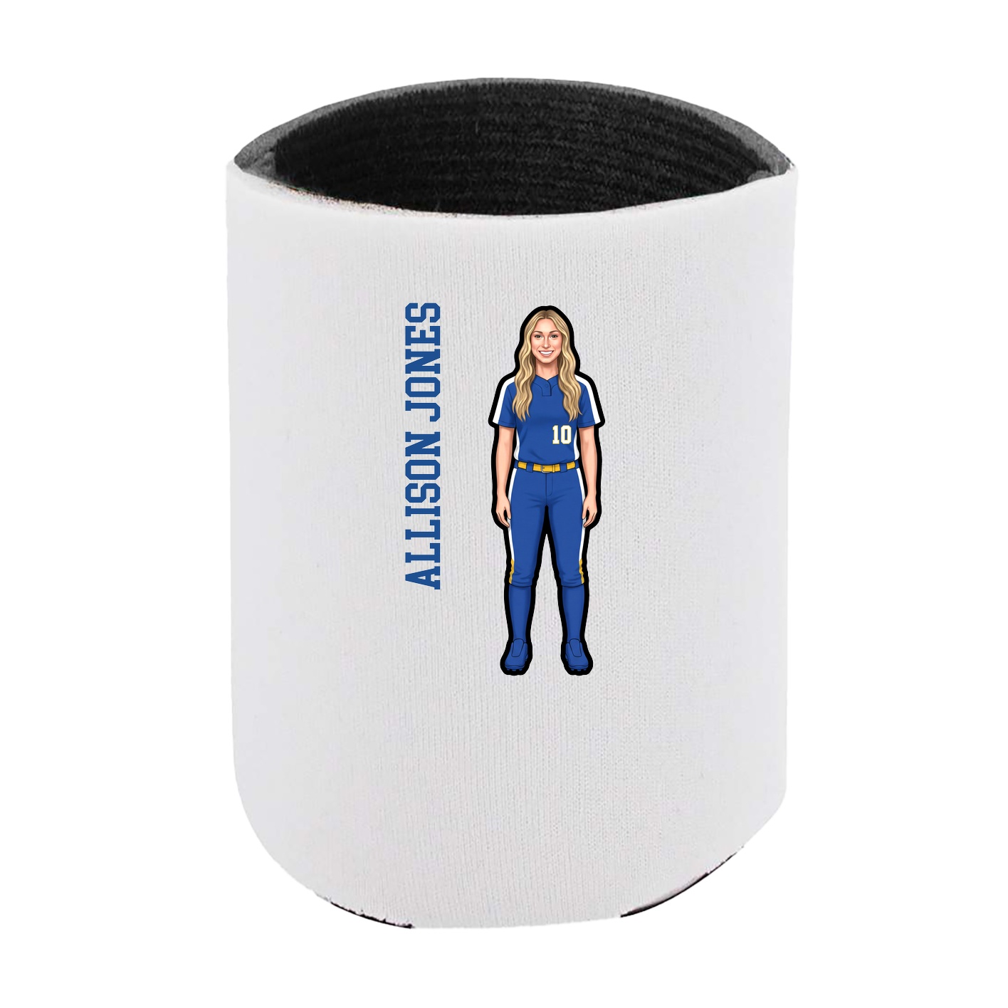 Can Holder — Name Vertical in White