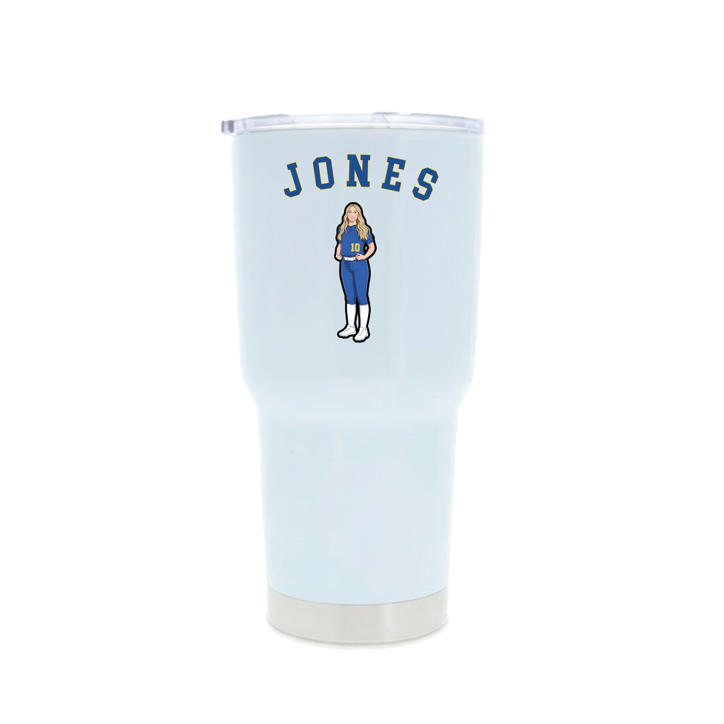 30oz Stainless Steel Tumbler — Shirsey Arch in White