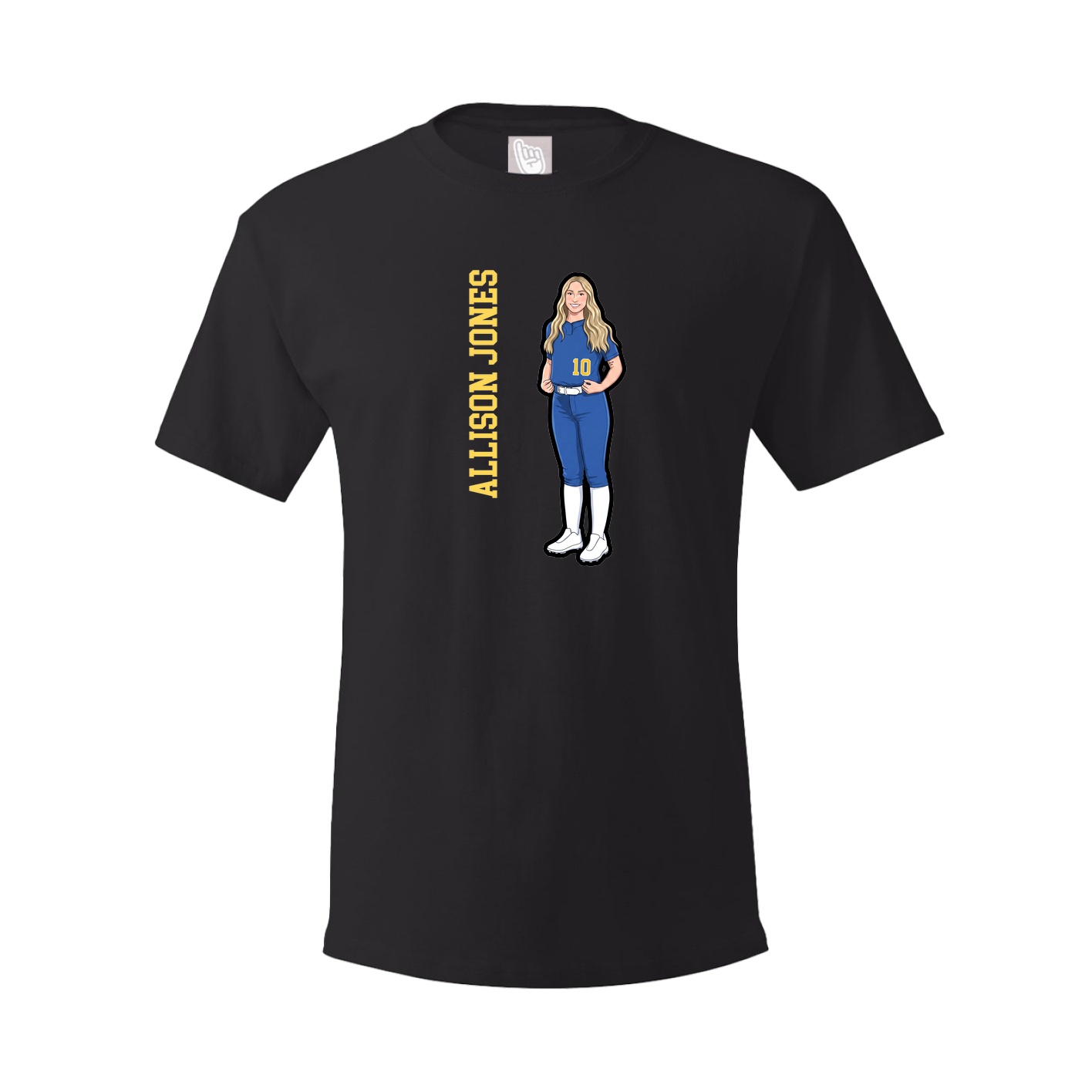 Tee — Name Vertical in Black