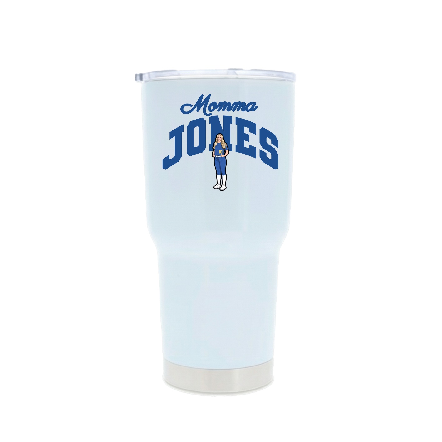 30oz Stainless Steel Tumbler — Mothers Day Arch in White