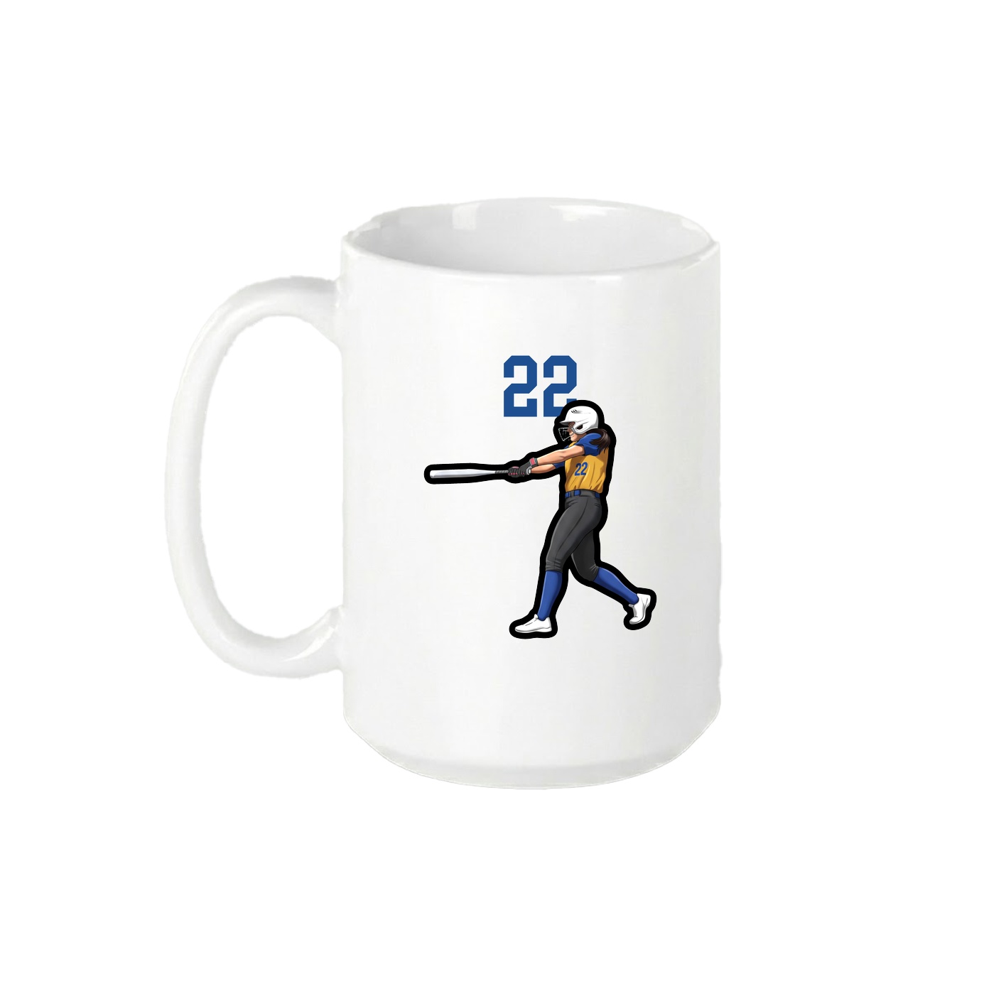 15oz Coffee Mug — Number Top in White