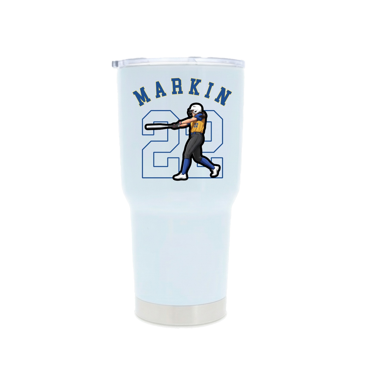 30oz Stainless Steel Tumbler — Shirsey Arch in White