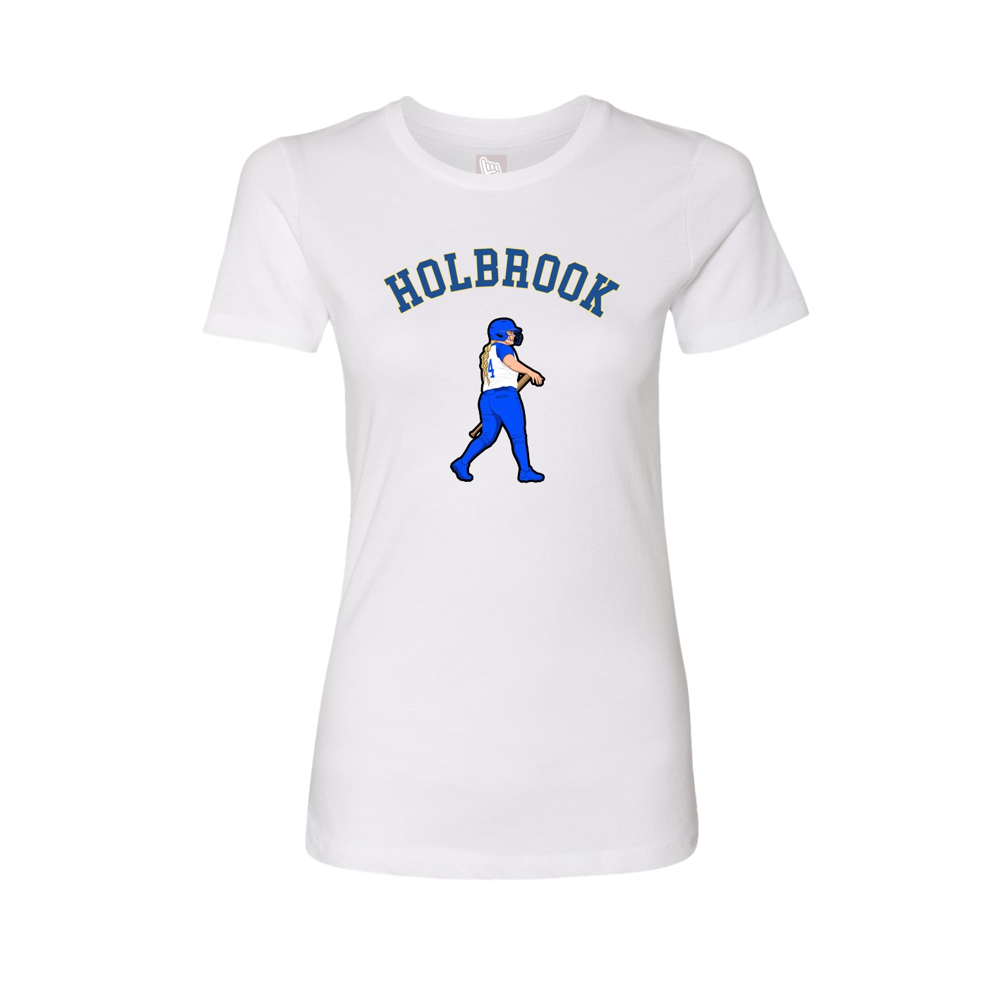 Fitted Women's Tee — Shirsey Arch in White