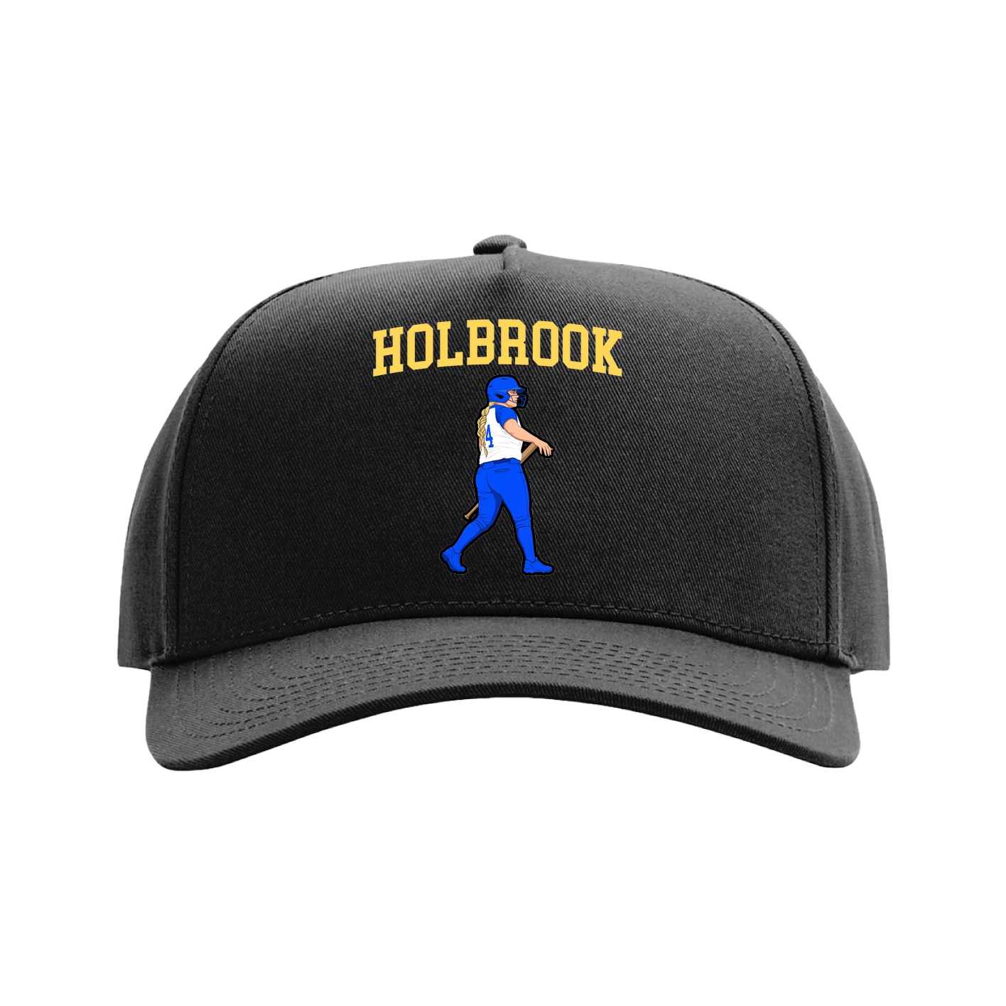 Full Fabric Five-Panel Champ Cap — Shirsey in Black