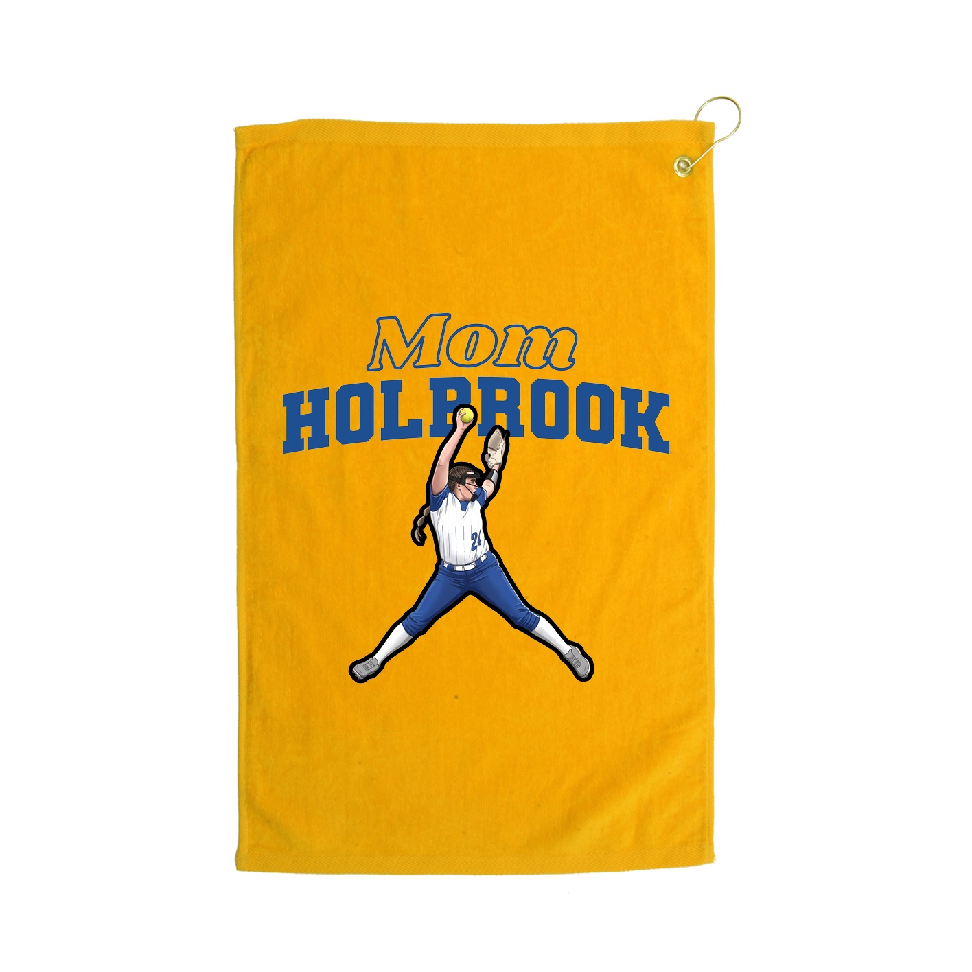 Golf Towel — Mothers Day Block in Gold
