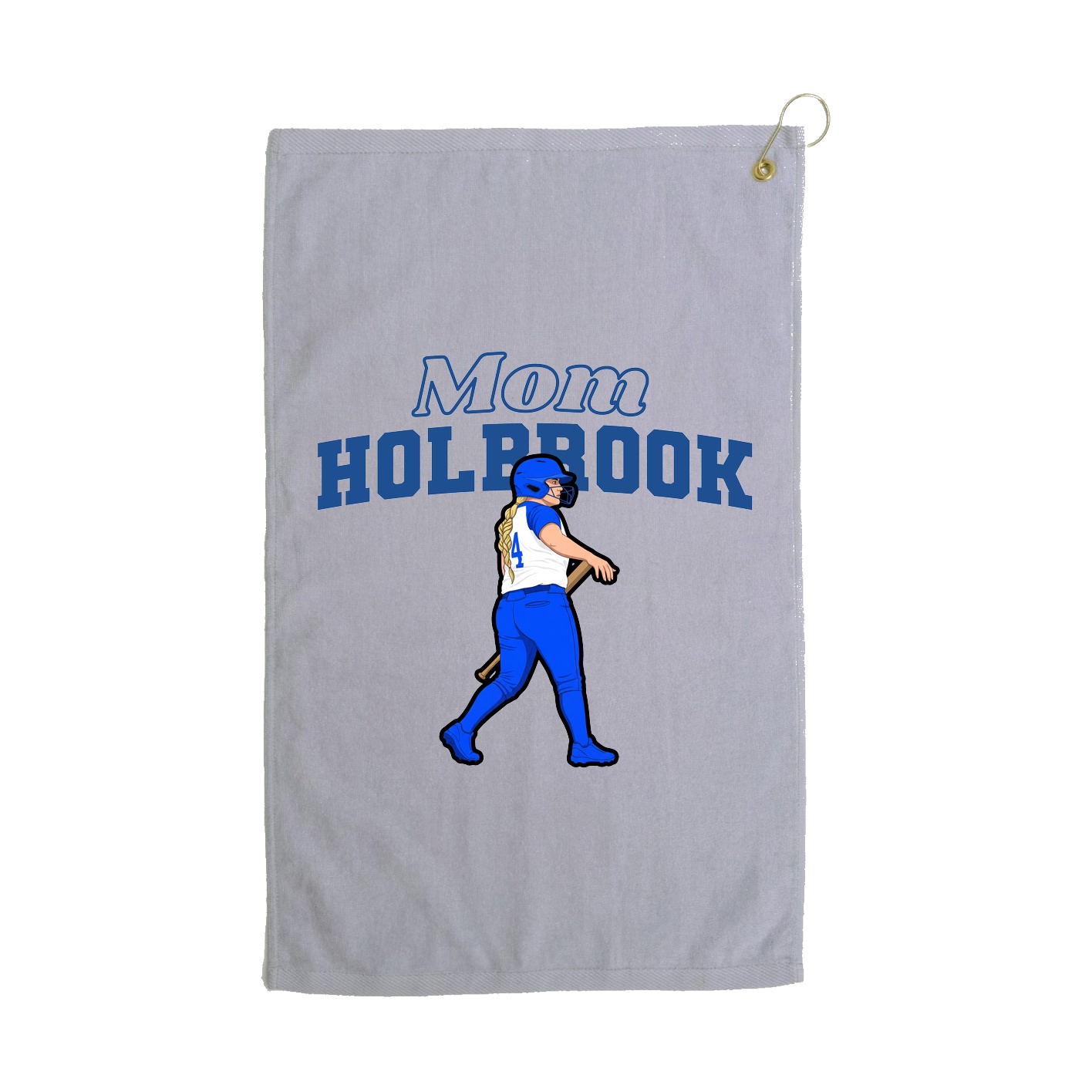 Golf Towel — Mothers Day Block in Grey