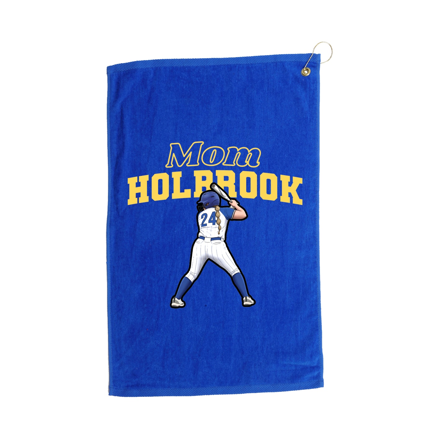 Golf Towel — Mothers Day Block in Royal