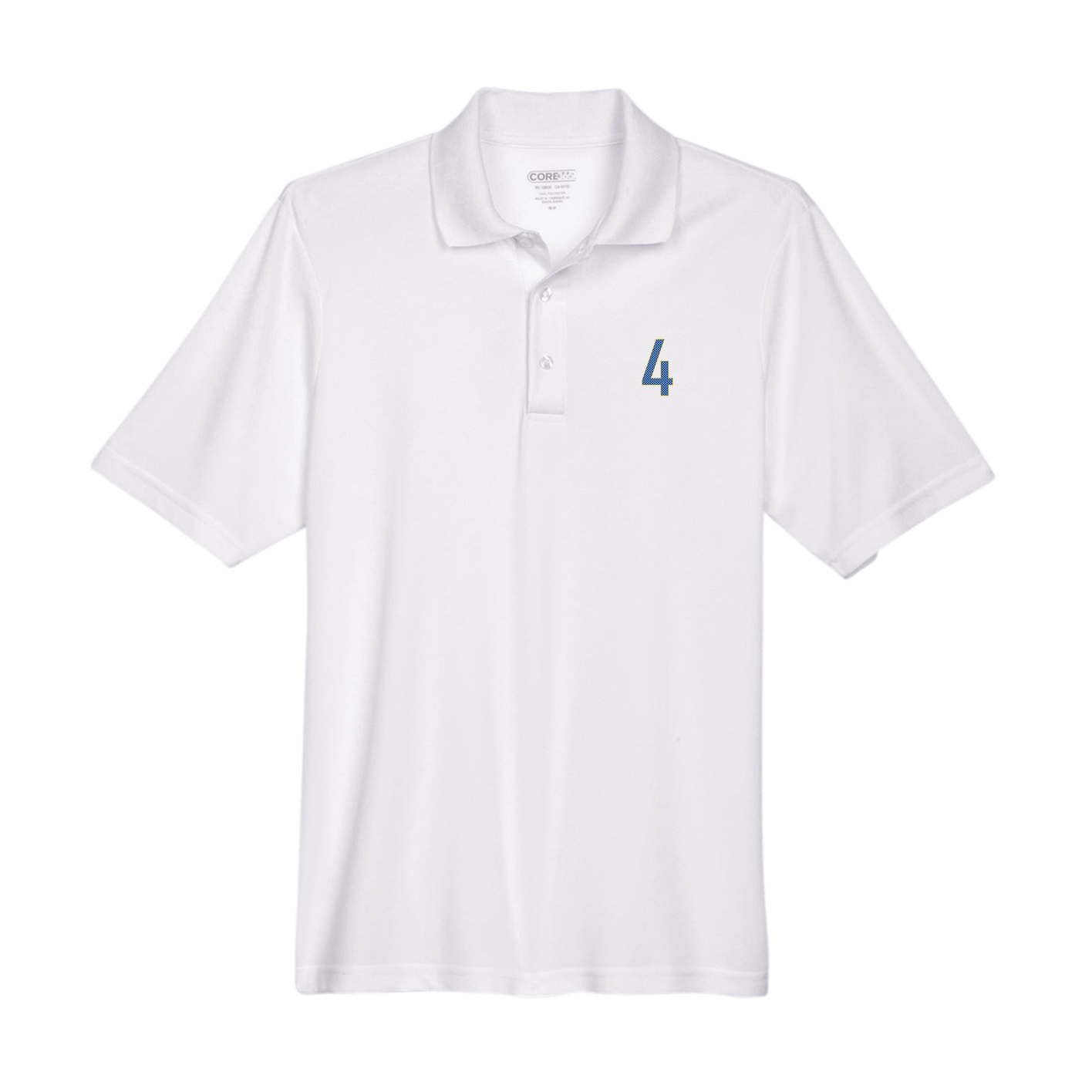 Performance Polo — Front Shirsy in White