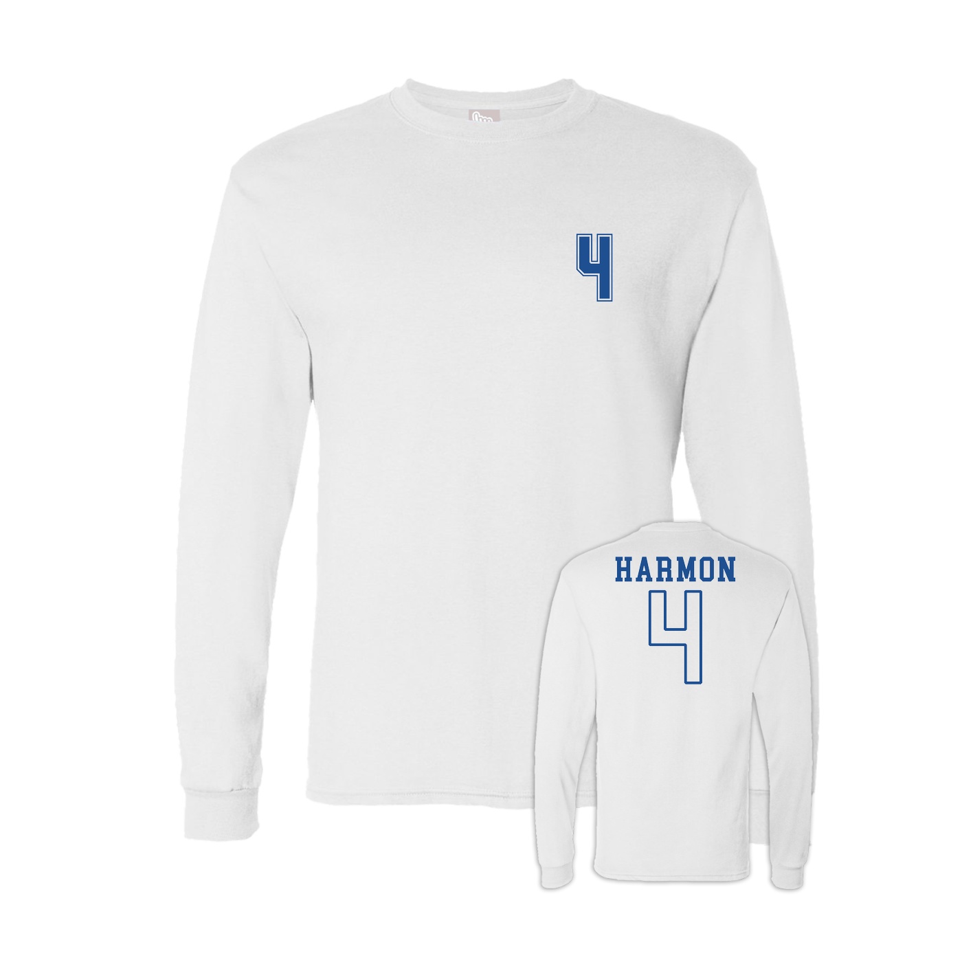 Long Sleeve Tee — Chest Back in White